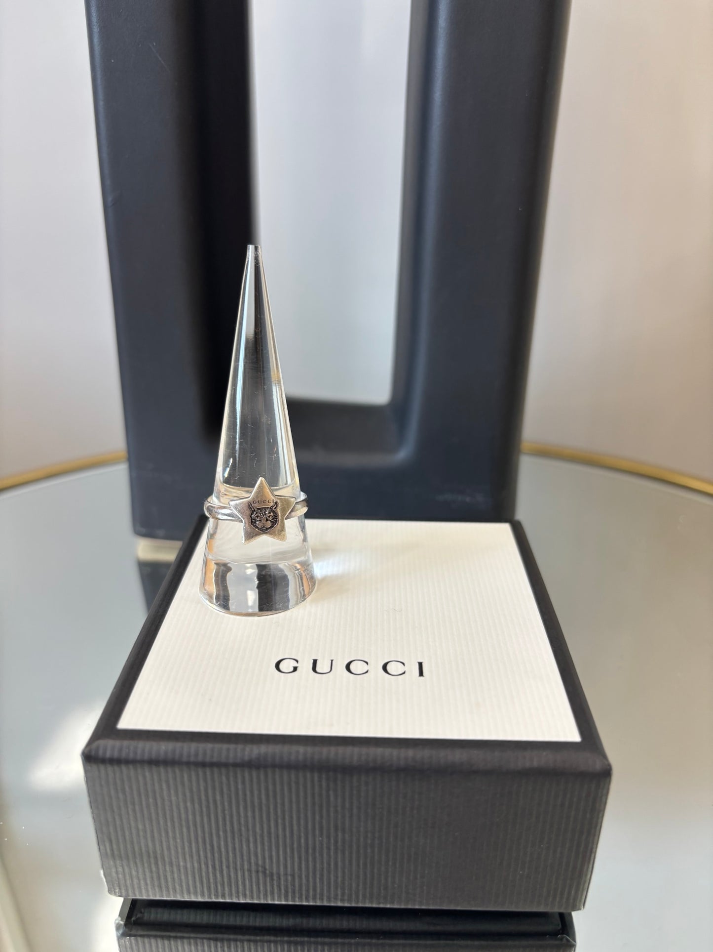 Gucci Sterling Silver Feline Ring