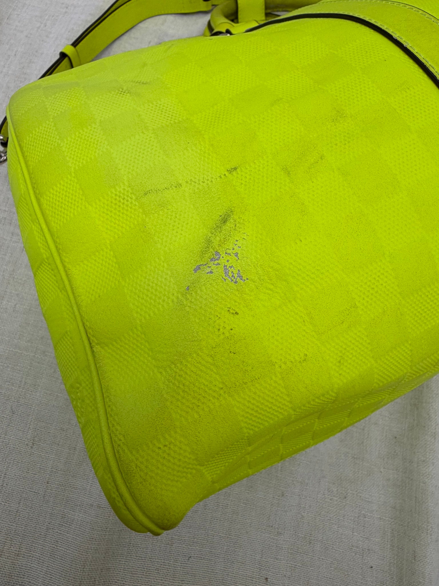 Louis Vuitton Yellow Damier Infini Keepall Bandouliere 45 Bag