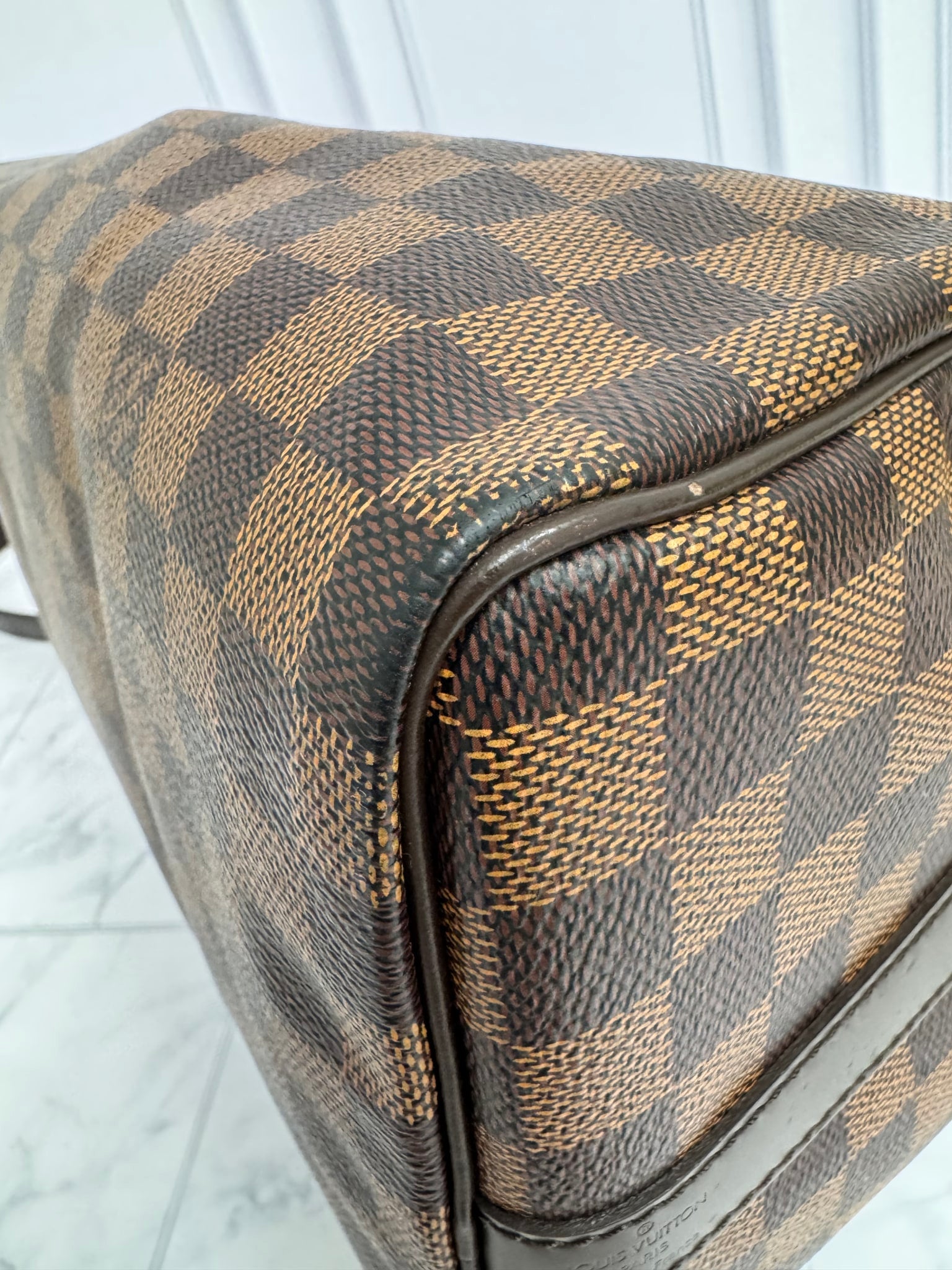 Louis Vuitton Damier Ebene Speedy 30 Bandouliere