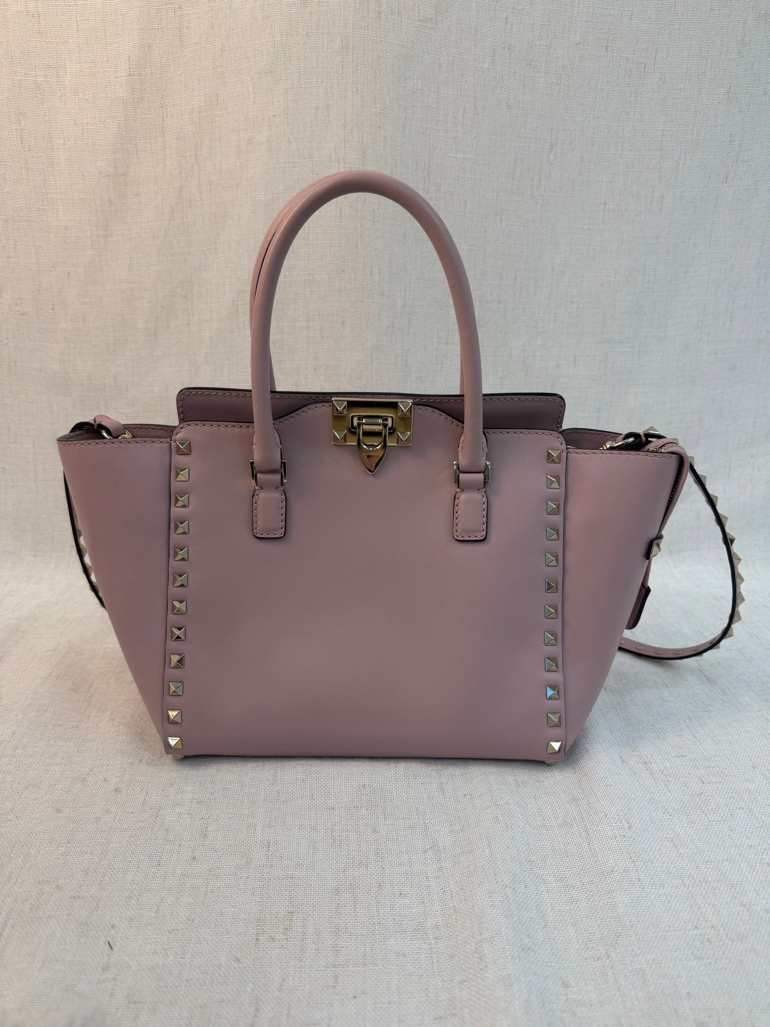 Valentino Light Pink Rockstud Two Way Tote Bag