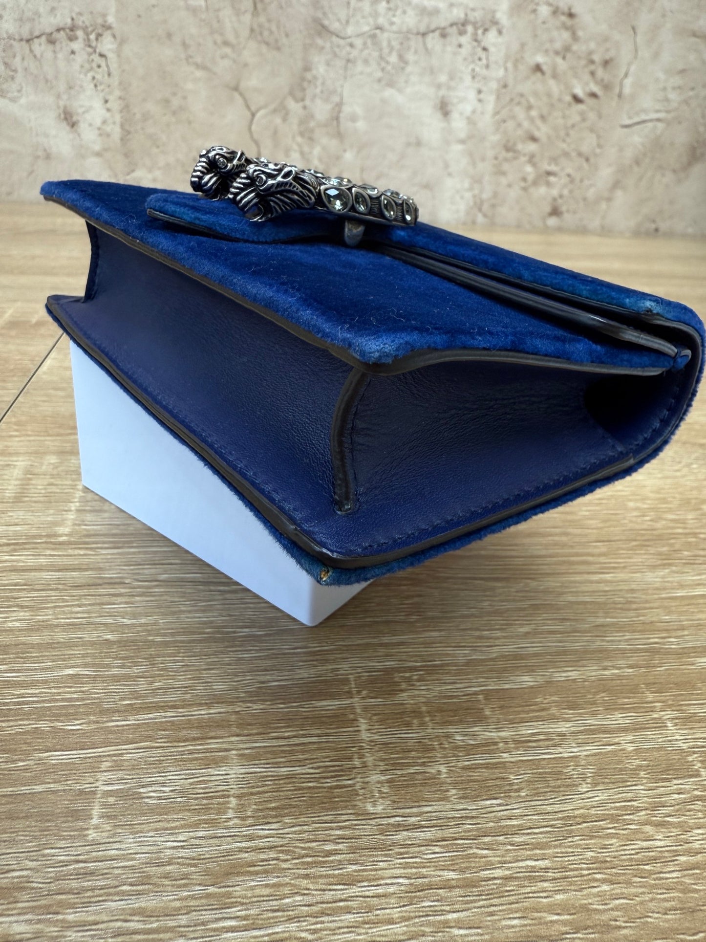 Gucci Blue Velvet Mini Dionysus Super Crossbody Bag