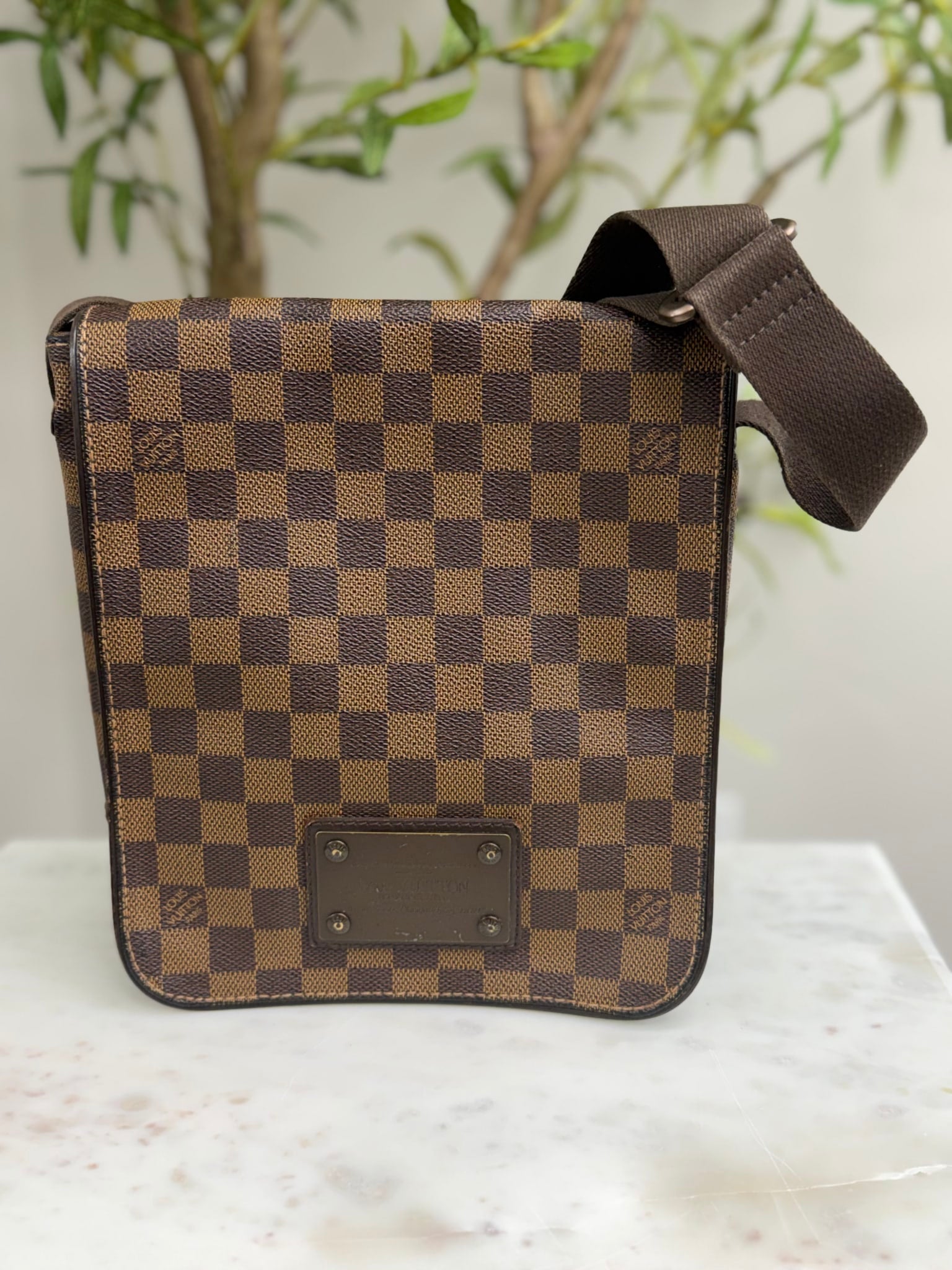 Louis Vuitton Damier Ebene Brooklyn PM Messenger Bag