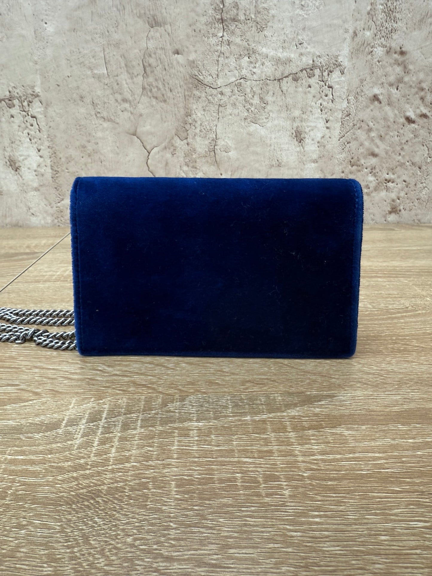 Gucci Blue Velvet Mini Dionysus Super Crossbody Bag