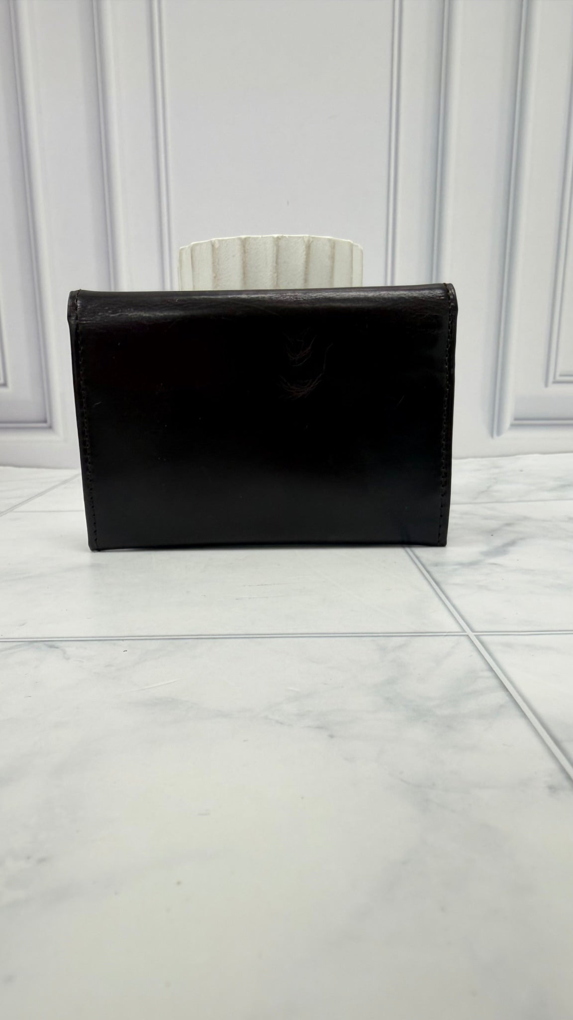 Prada Brown Patent Leather Card Case