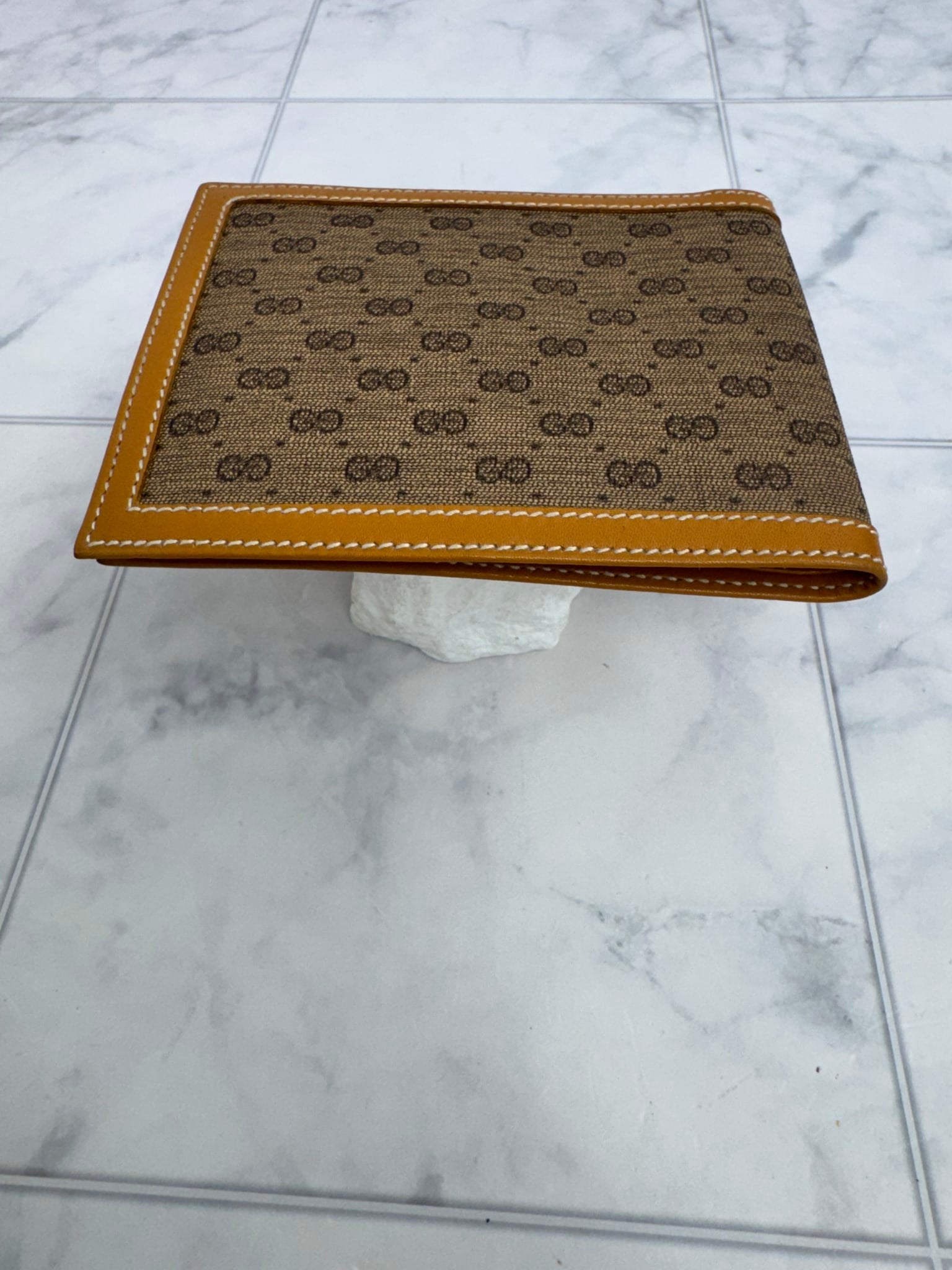 Gucci Brown Micro GG Coated Canvas Bifold Wallet