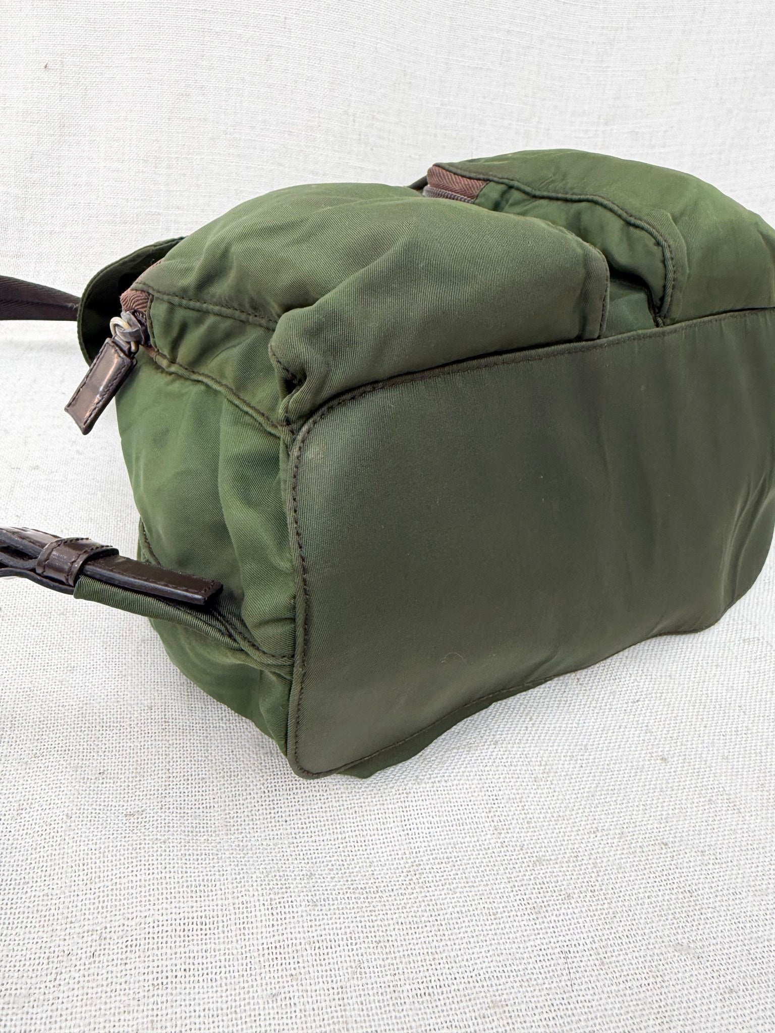 Prada Vintage Green Nylon Small Backpack