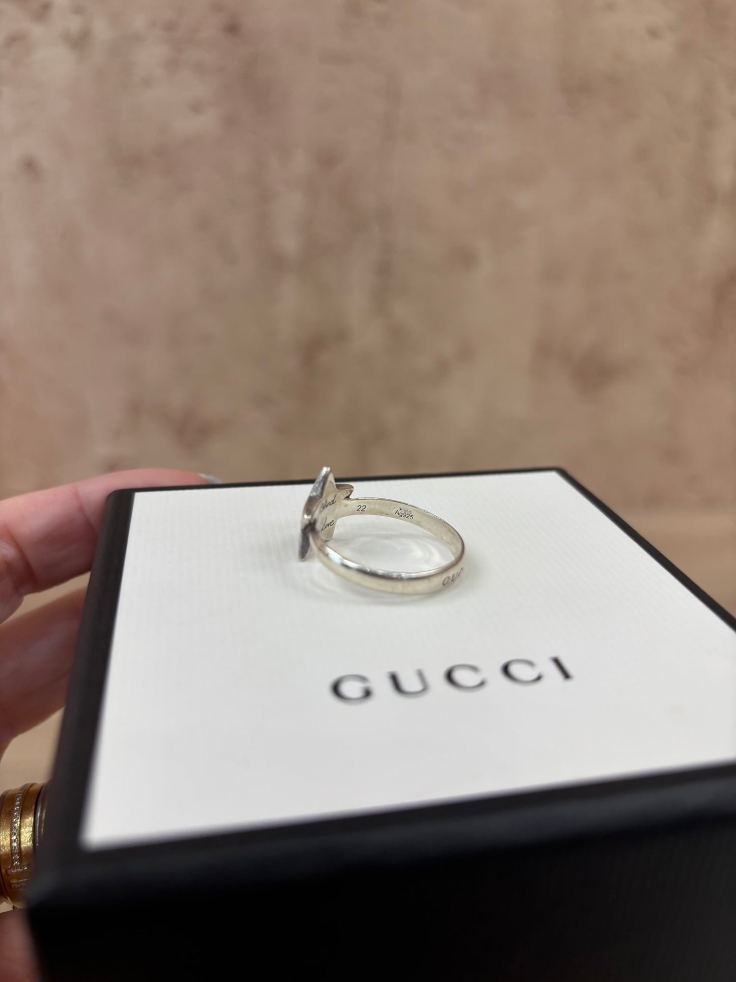 Gucci Sterling Silver Feline Ring