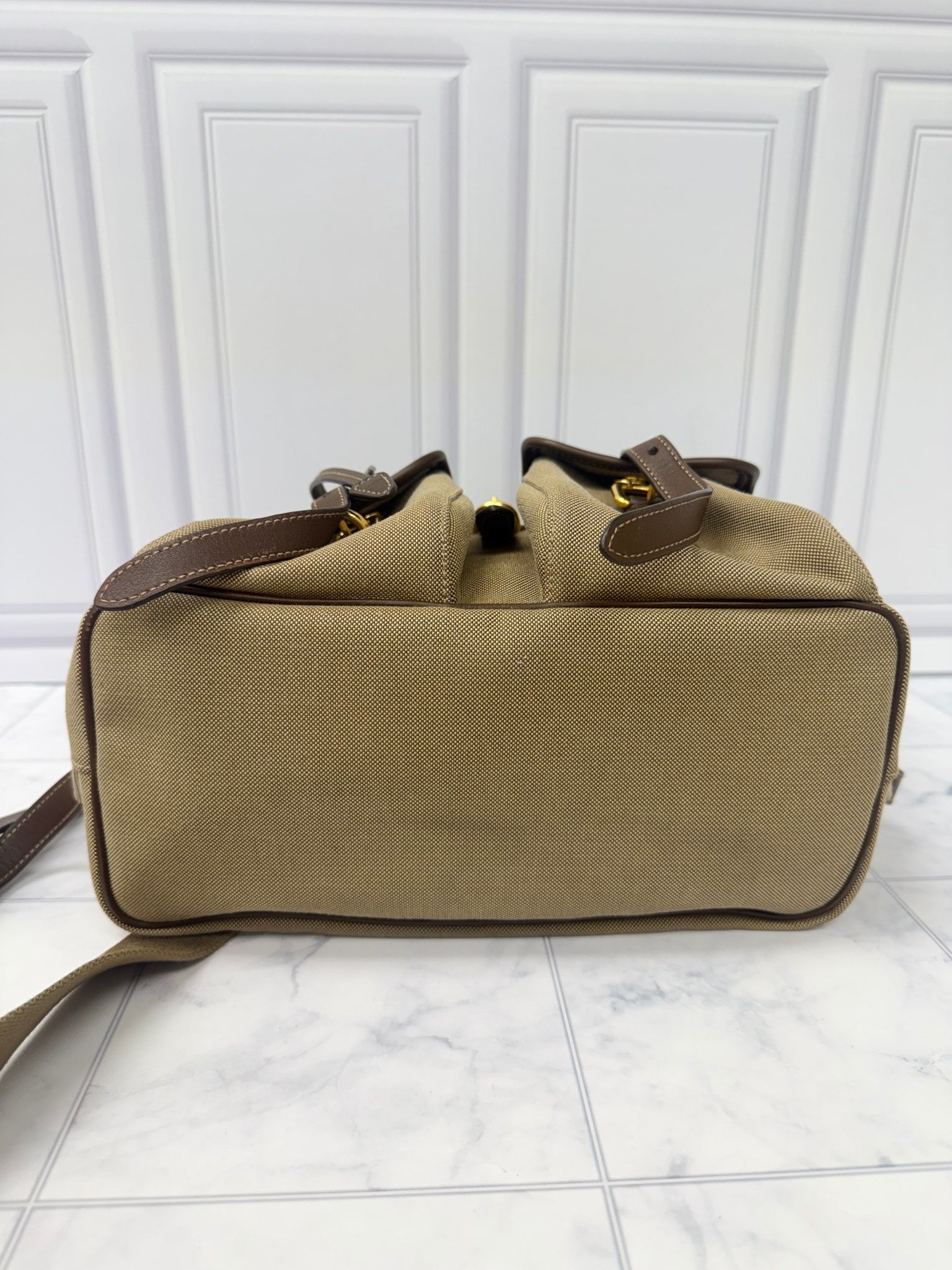 Prada Beige Canvas Milano Backpack