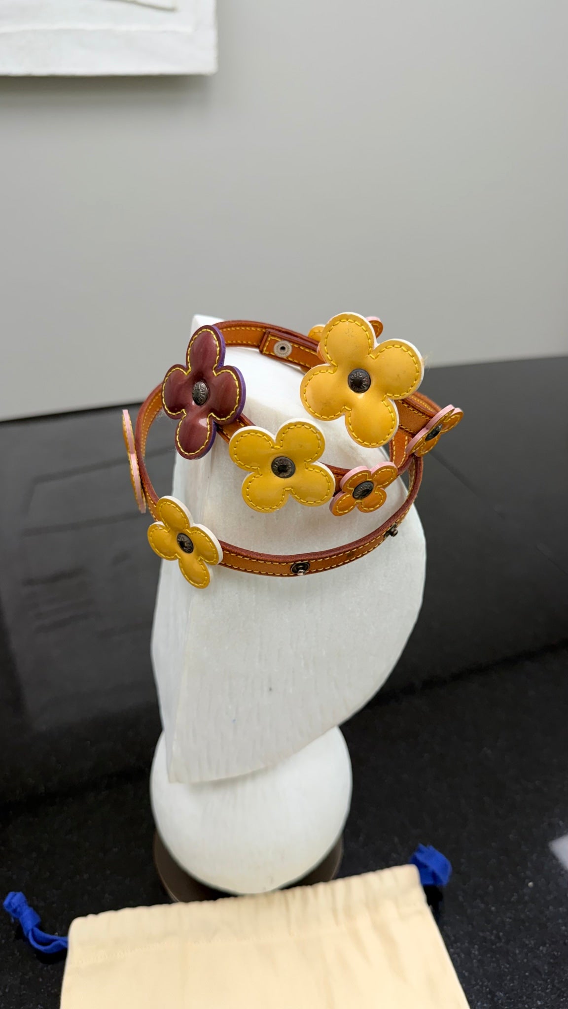 Louis Vuitton Vernis Flowers & Leather Lexington Belt