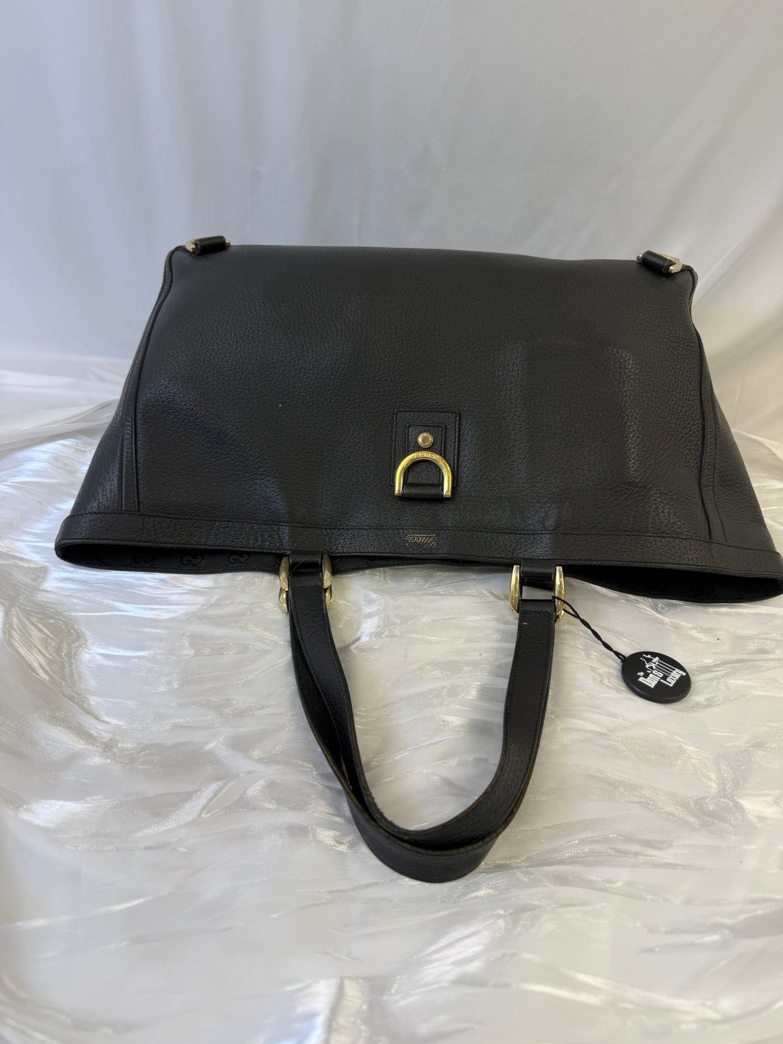 Gucci Black Leather Abbey Tote