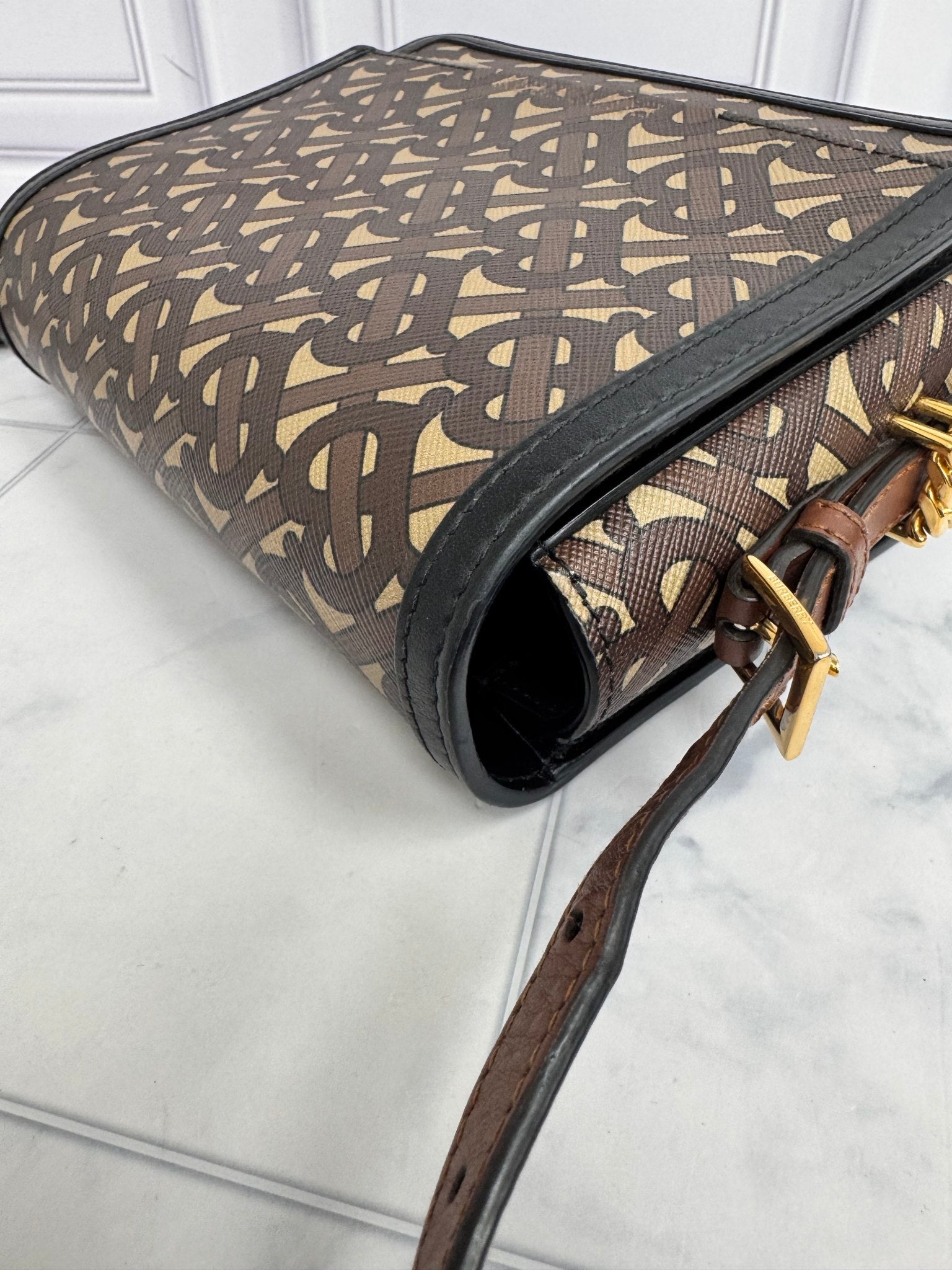 Burberry Brown TB Monogram Crossbody Bag