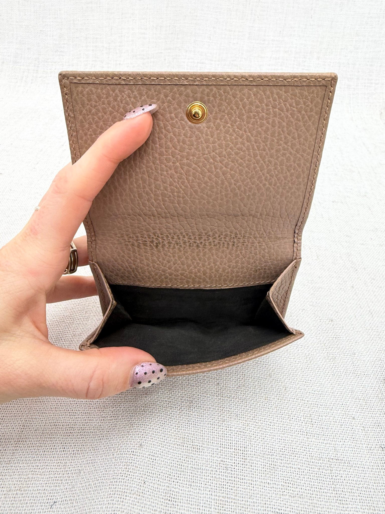 Gucci Dusty Rose Leather Marmont Compact Wallet