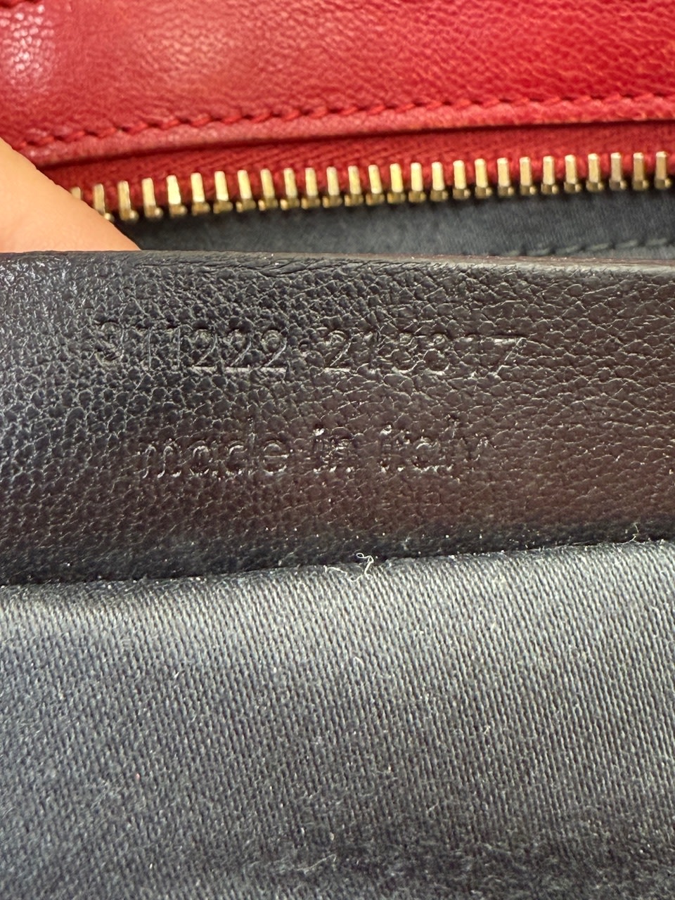 Saint Laurent YSL Red Leather Cabas ChYc Bag