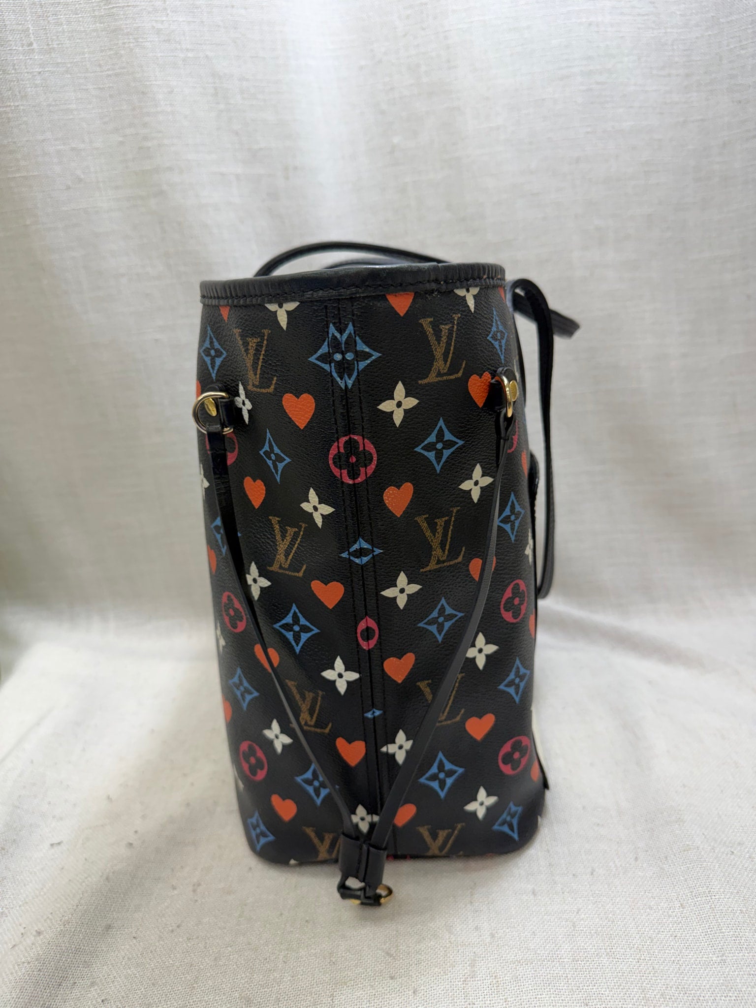 Louis Vuitton Black Monogram Game On NeverFull MM Tote Bag