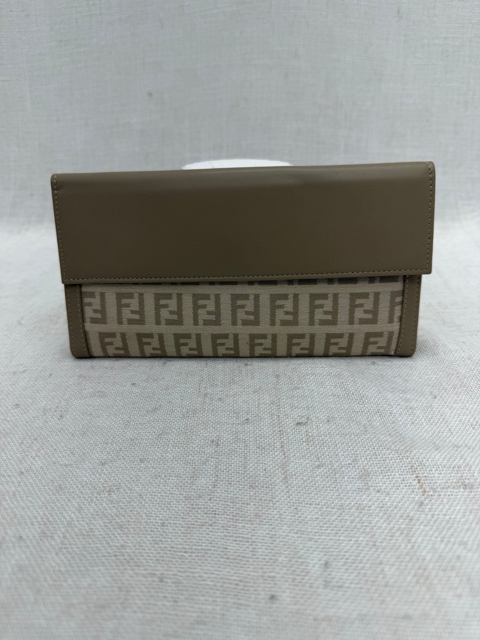 Fendi Beige Zucca Canvas Long Wallet