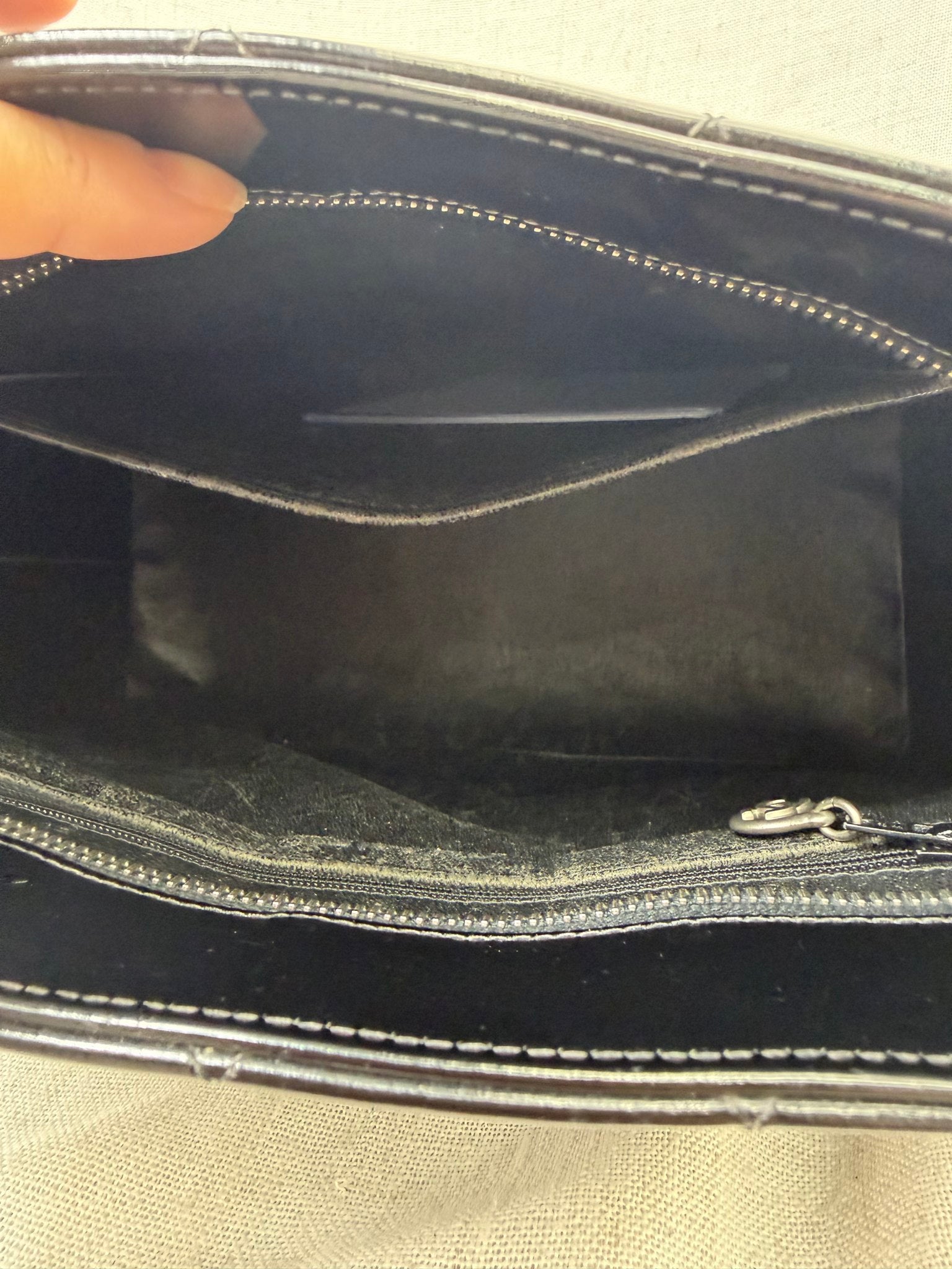 Chanel Black Patent Medallion Tote