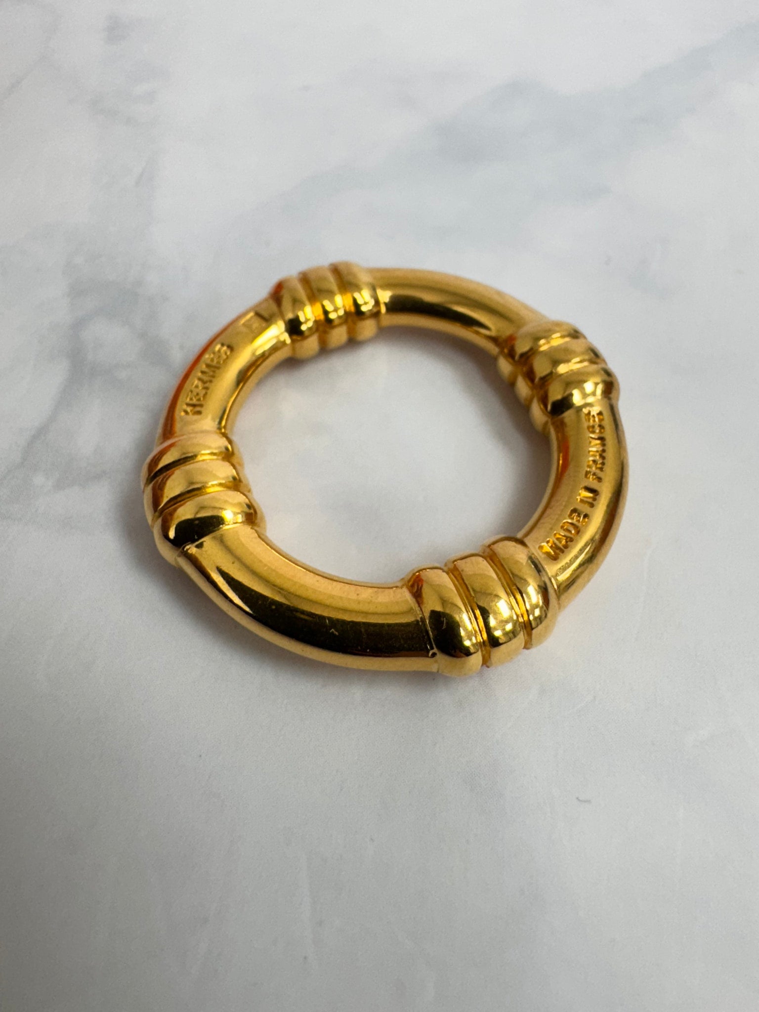 Hermes Gold Bouet Scarf Ring