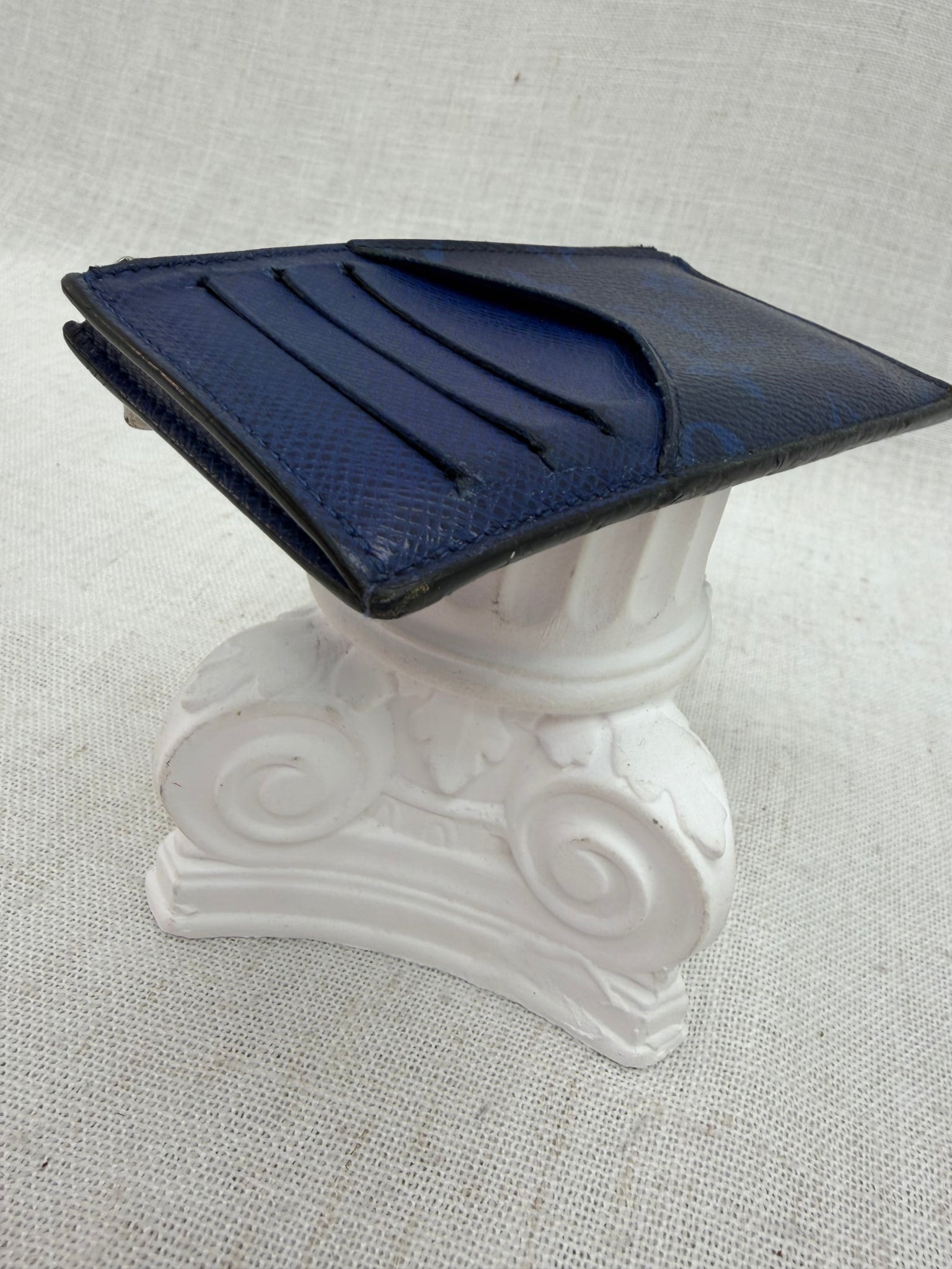 Louis Vuitton Cobalt Monogram & Blue Taiga Leather Coin Card Holder