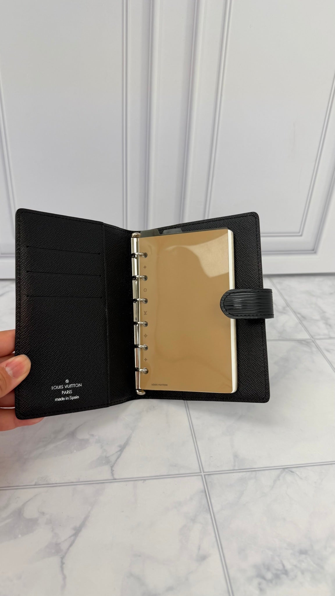 Louis Vuitton Black Epi Leather Passport Agenda Cover PM
