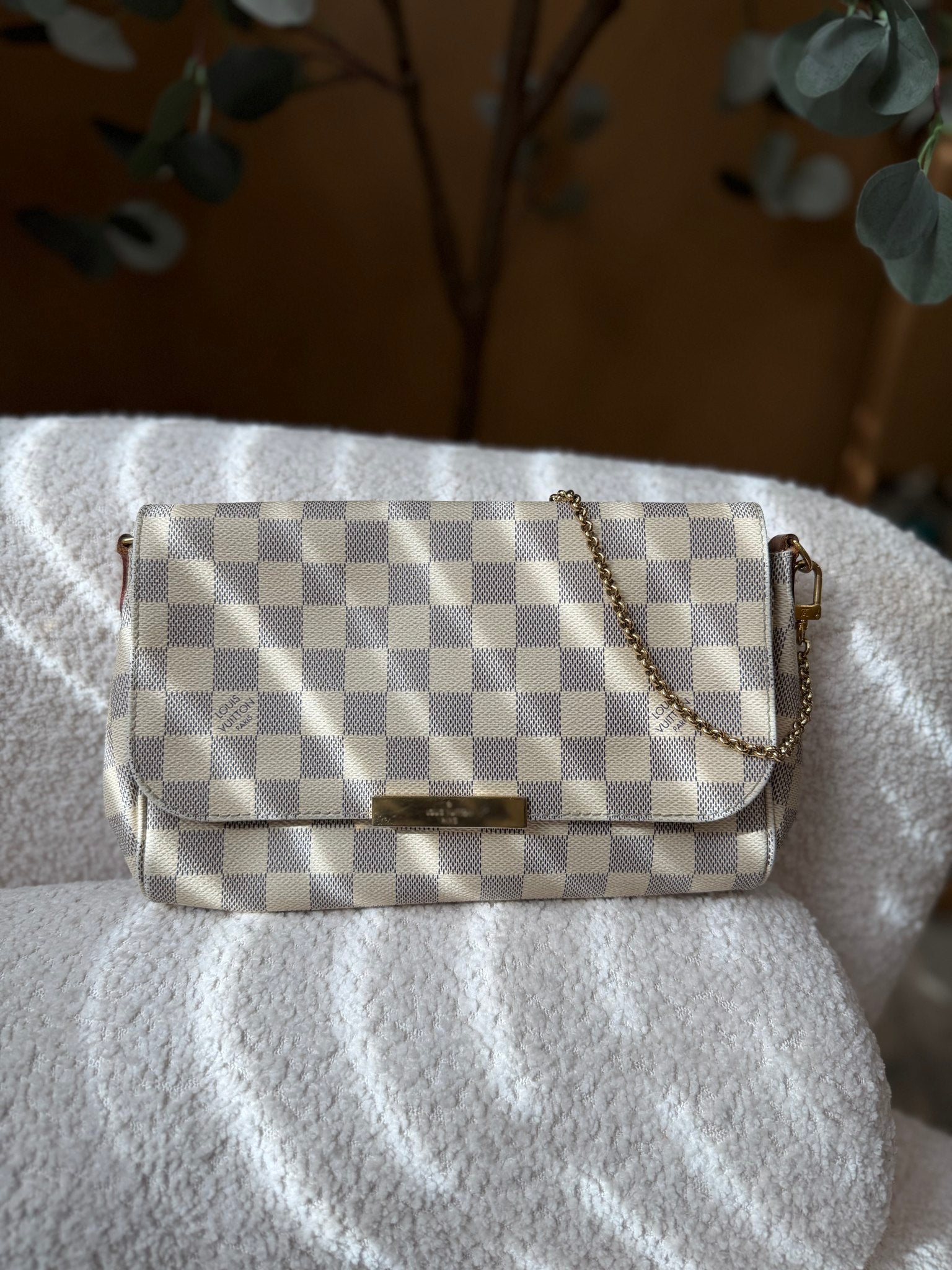 Louis Vuitton Damier Azur Favorite MM Shoulder Bag