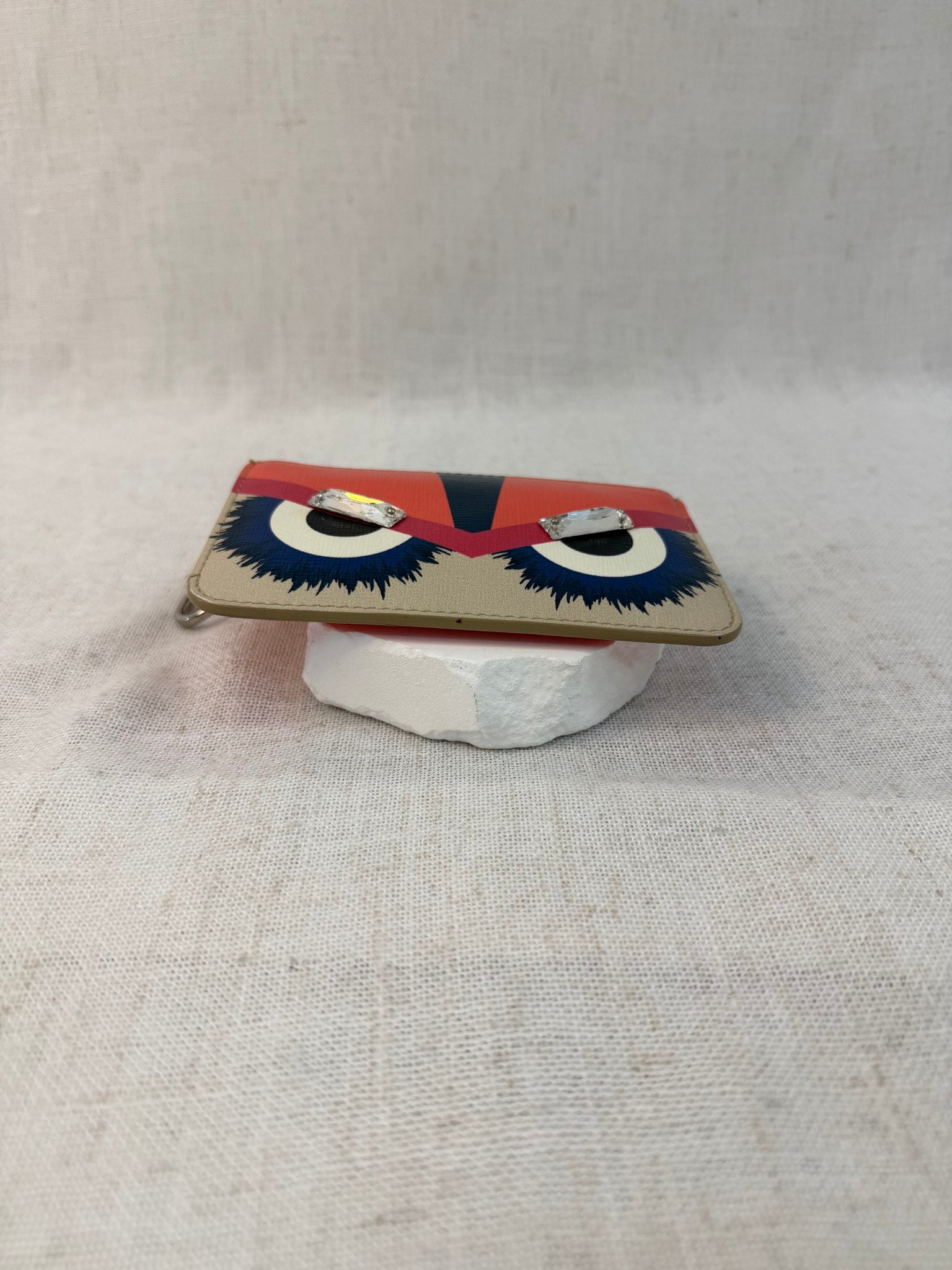 Fendi Multicolor Leather Monster Key Coin Pouch