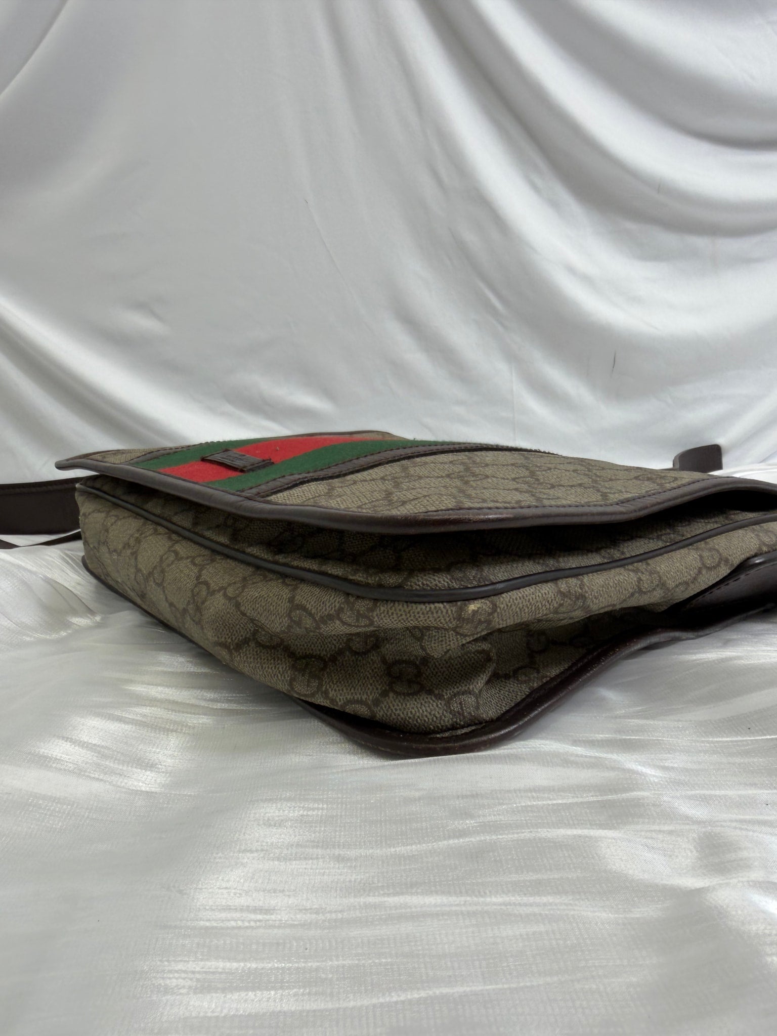 Gucci Brown GG Coated Canvas Web Messenger Bag