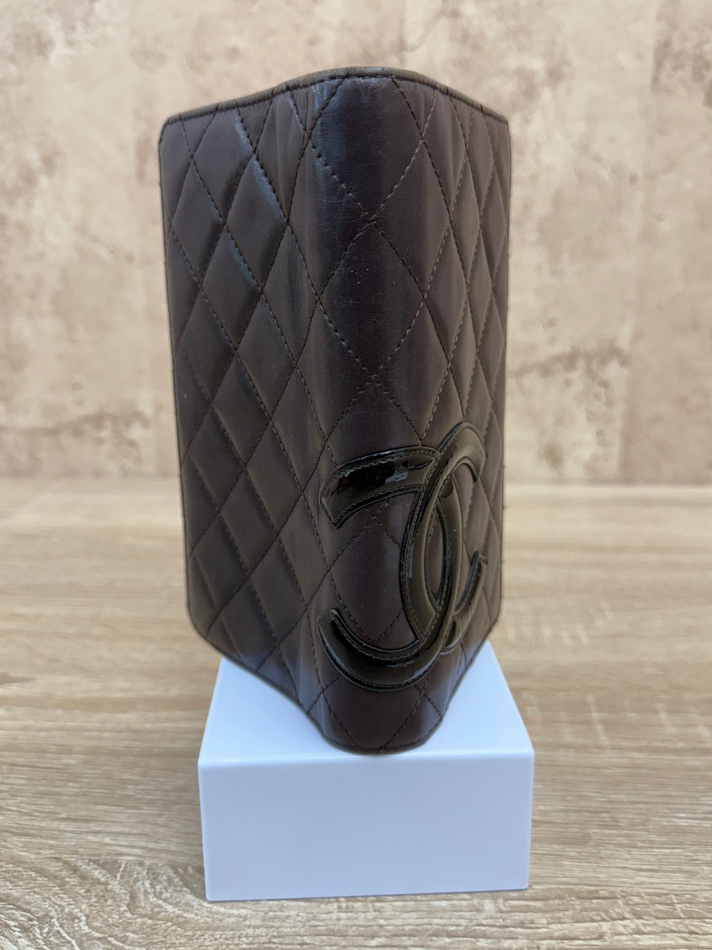 Chanel Brown Quilted Calfskin CC Long Wallet