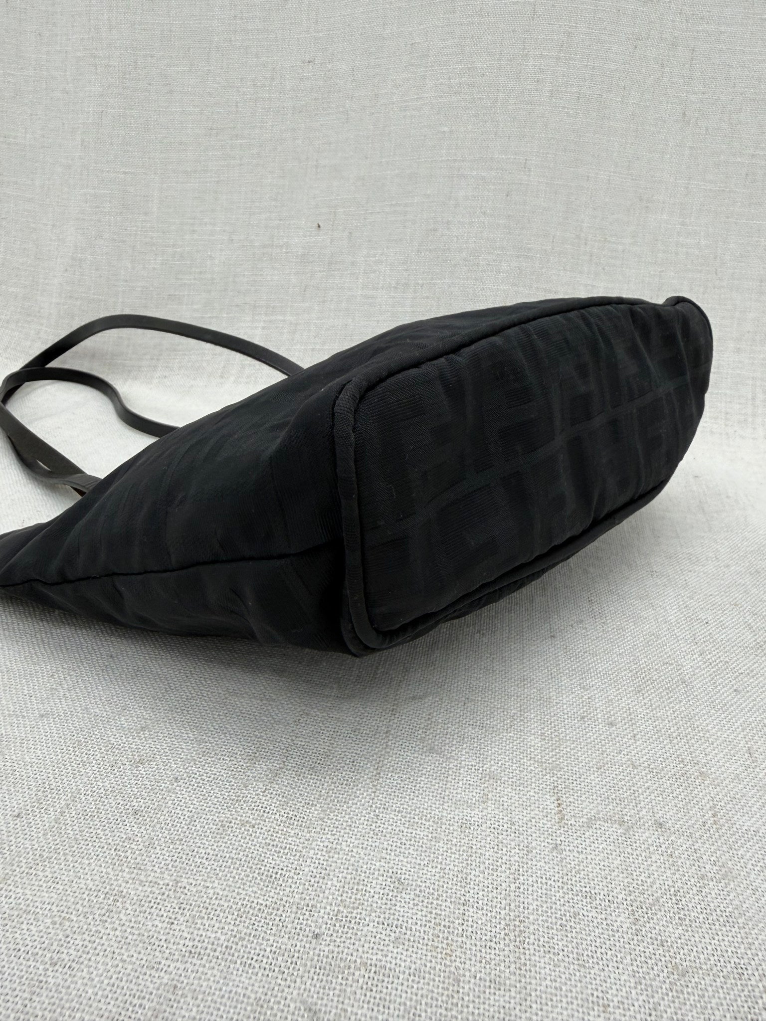 Fendi Black Zucca Canvas FF Shoulder Bag