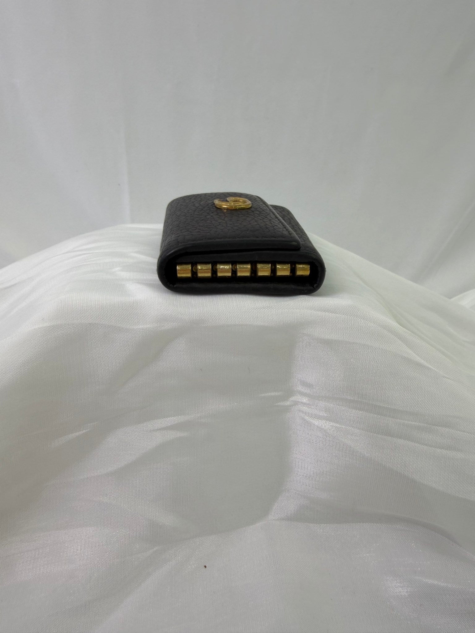 Gucci Black Leather Marmont 6 Ring Key Case