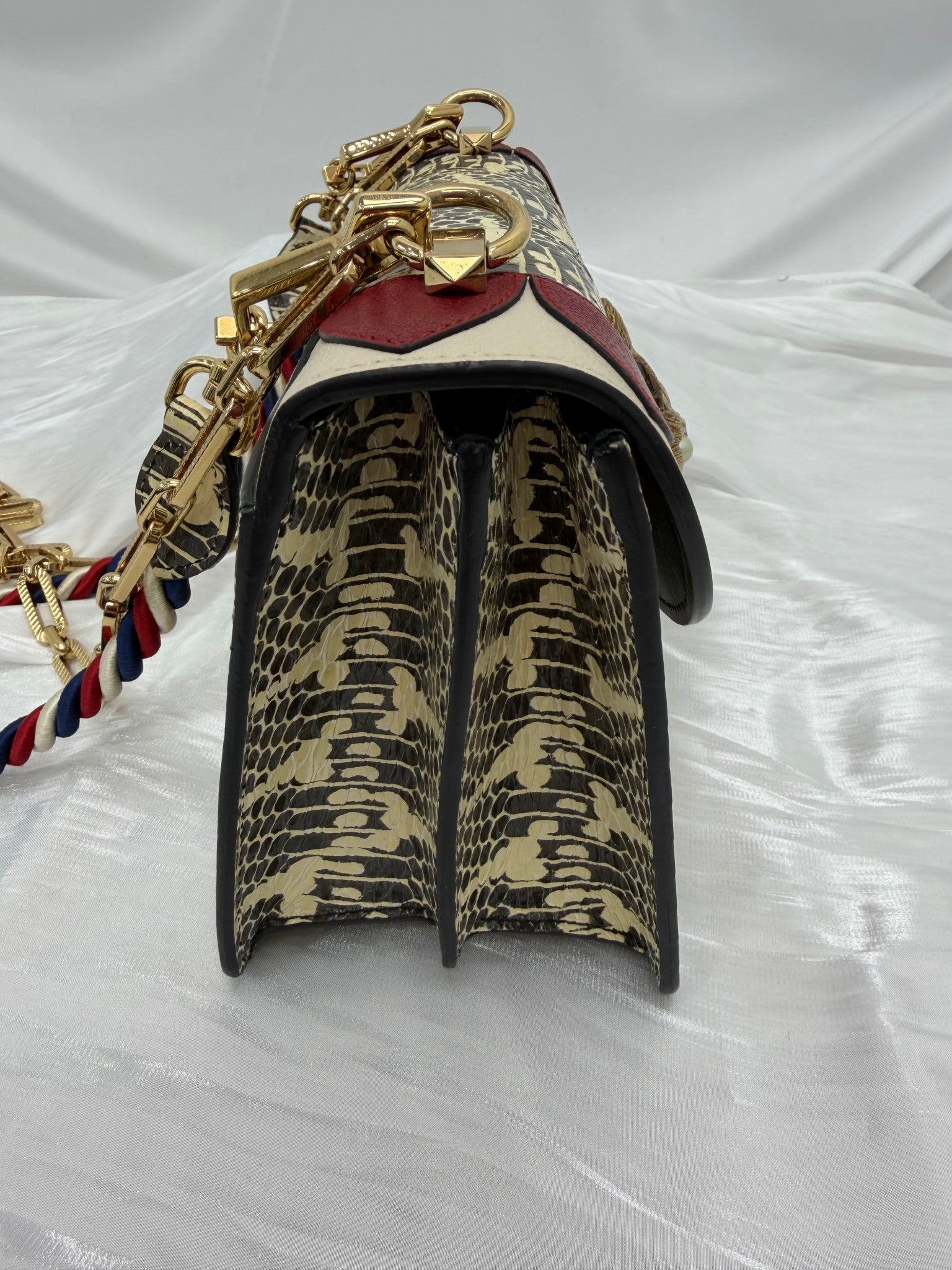 Gucci Python & Goatskin Limited Edition Fox Broche Bag