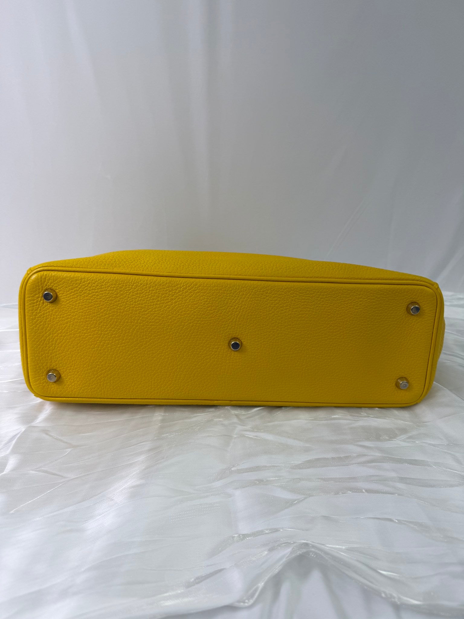 Christian Dior Yellow Leather Diorissimo Handbag