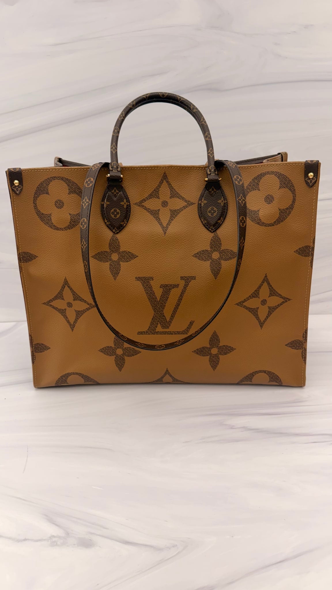 Louis Vuitton Giant Monogram Reverse On The Go GM Tote Bag