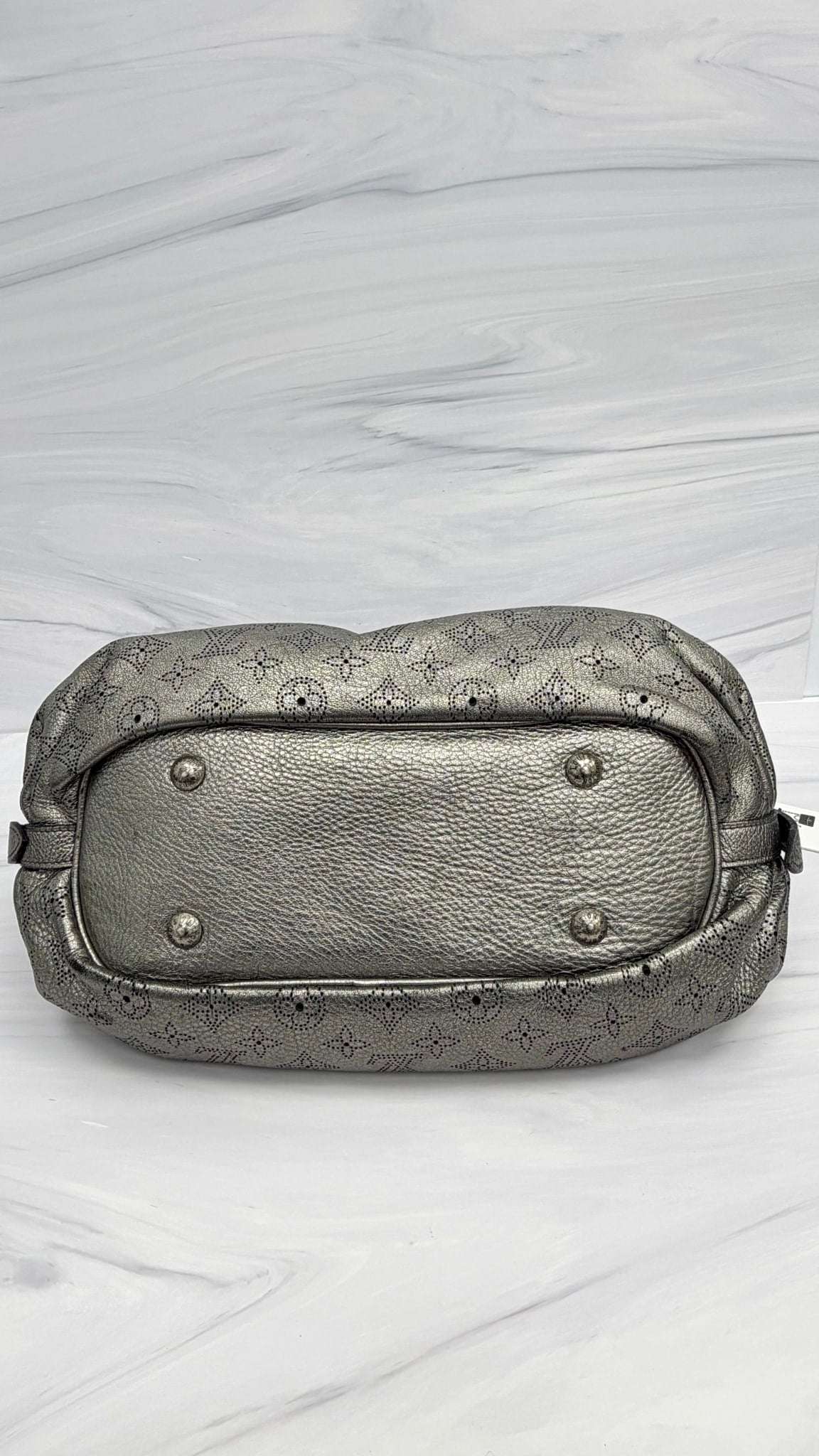 Louis Vuitton Metallic Leather Monogram Mahina Handbag