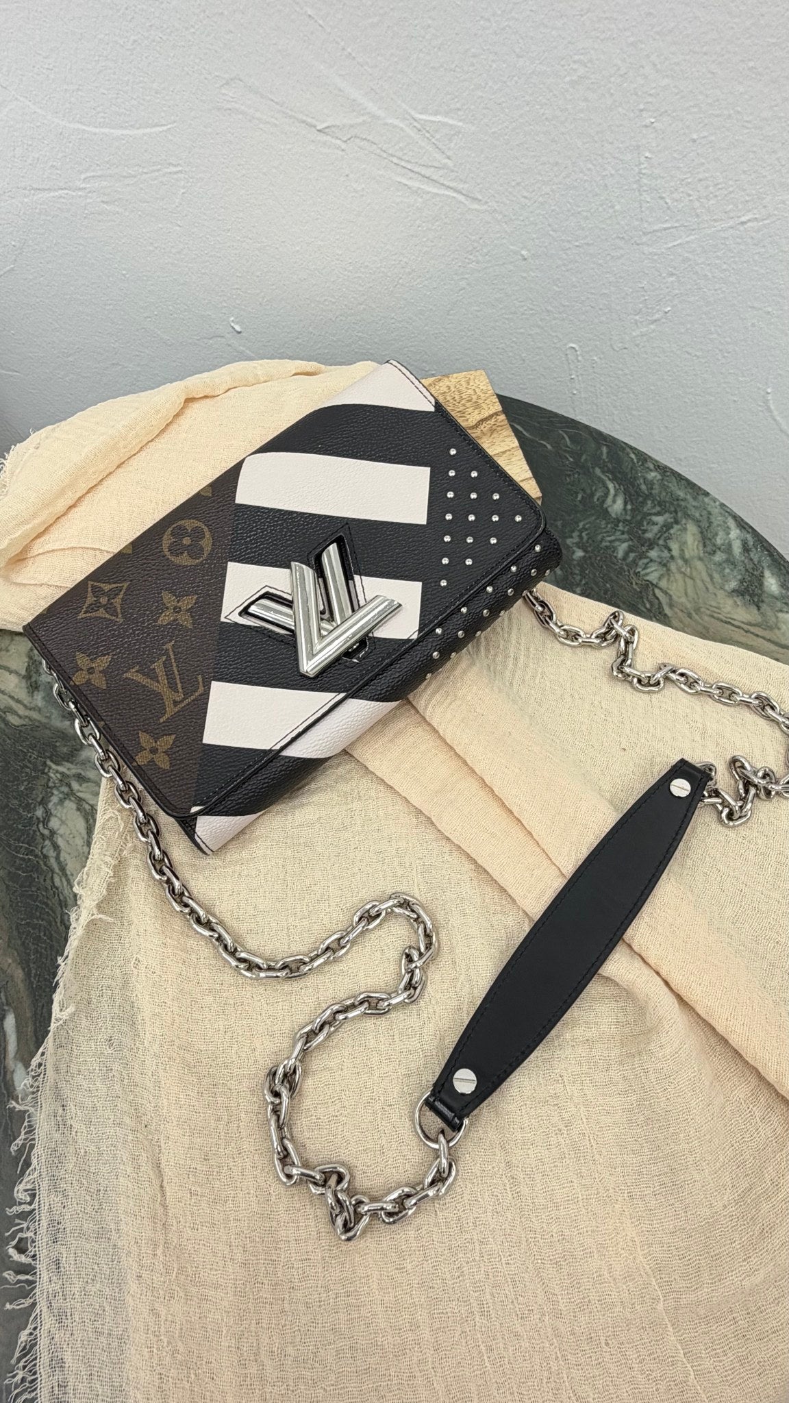 Louis Vuitton Multicolor Monogram Twist Wallet On A Chain