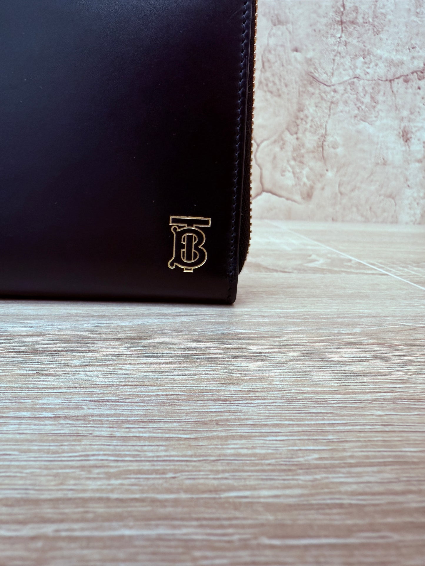 BRAND NEW- Burberry Black Leather Wallet Clutch