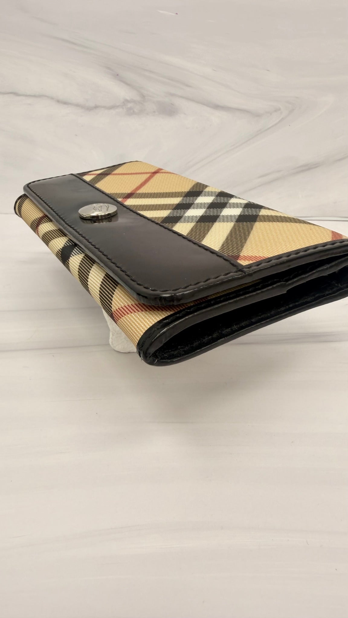 Burberry Beige Nova Check Long Wallet