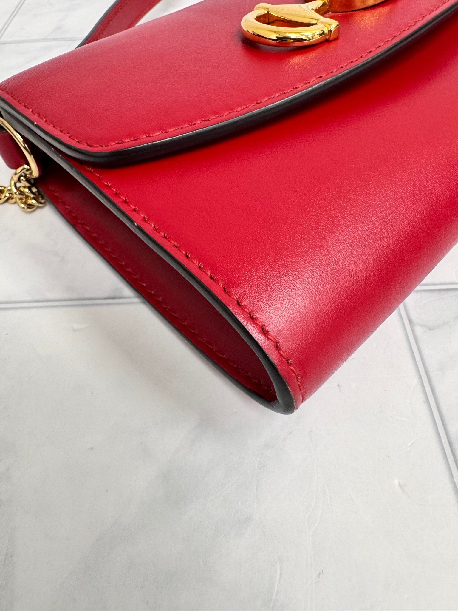 Gucci Red Leather Interlocking G Zumi 2Way Bag