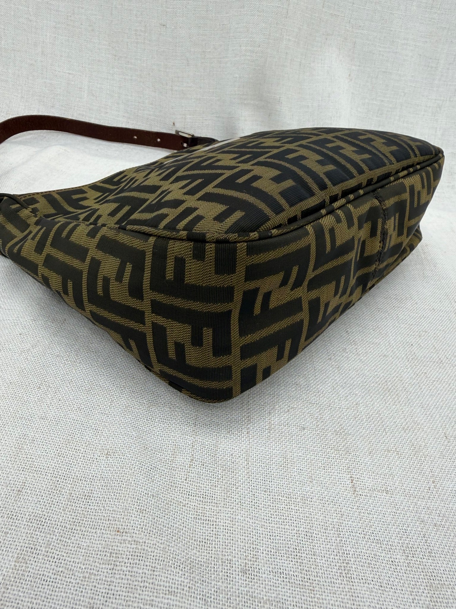 Fendi Zucca Canvas FF Shoulder Bag