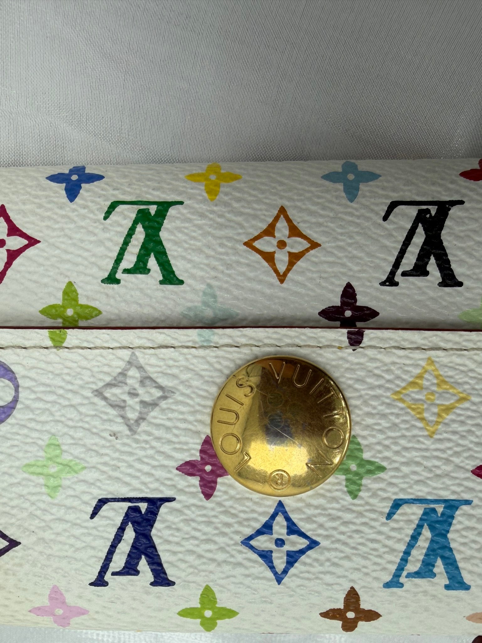 Louis Vuitton White Multicolore Monogram Card Case