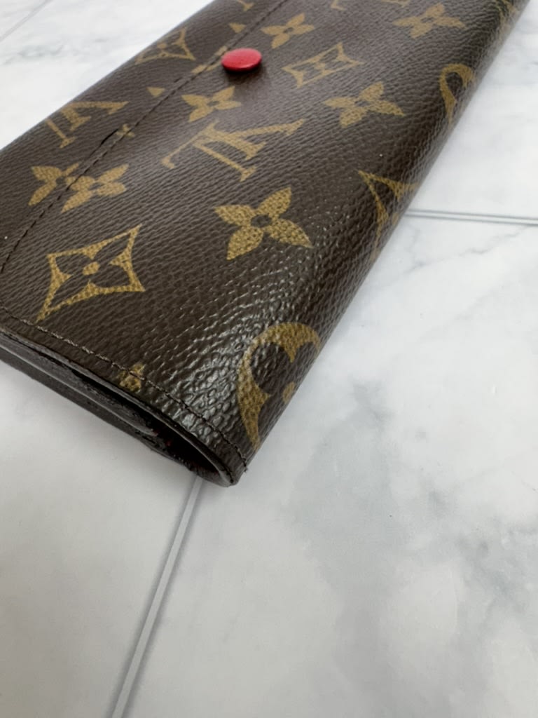 Louis Vuitton Monogram Red Emilie Long Wallet