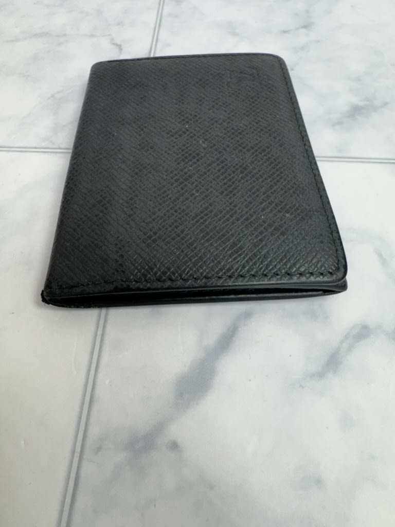 Louis Vuitton Black Taiga Leather Card Case