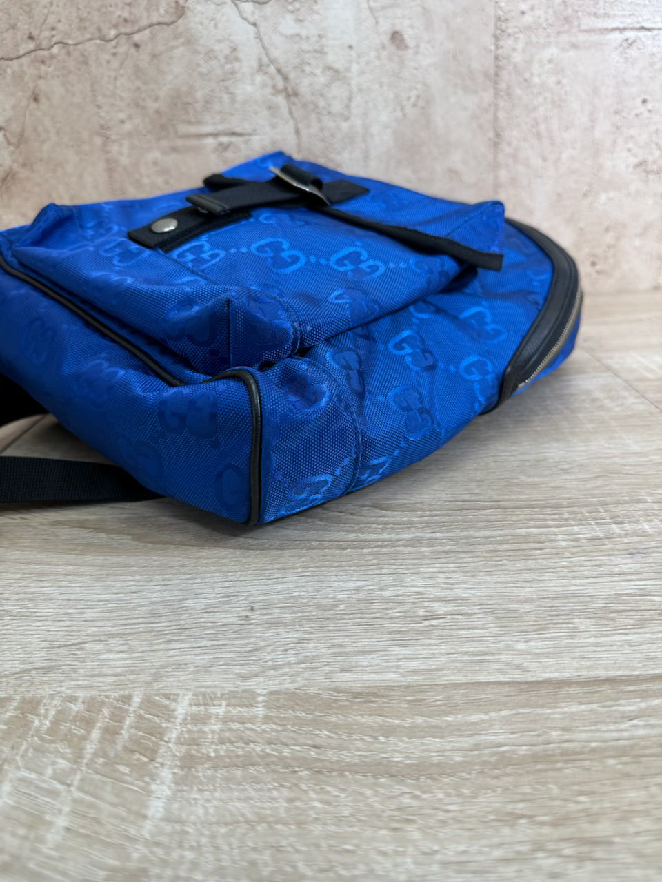 Gucci GG Blue Nylon Off The Grid Backpack
