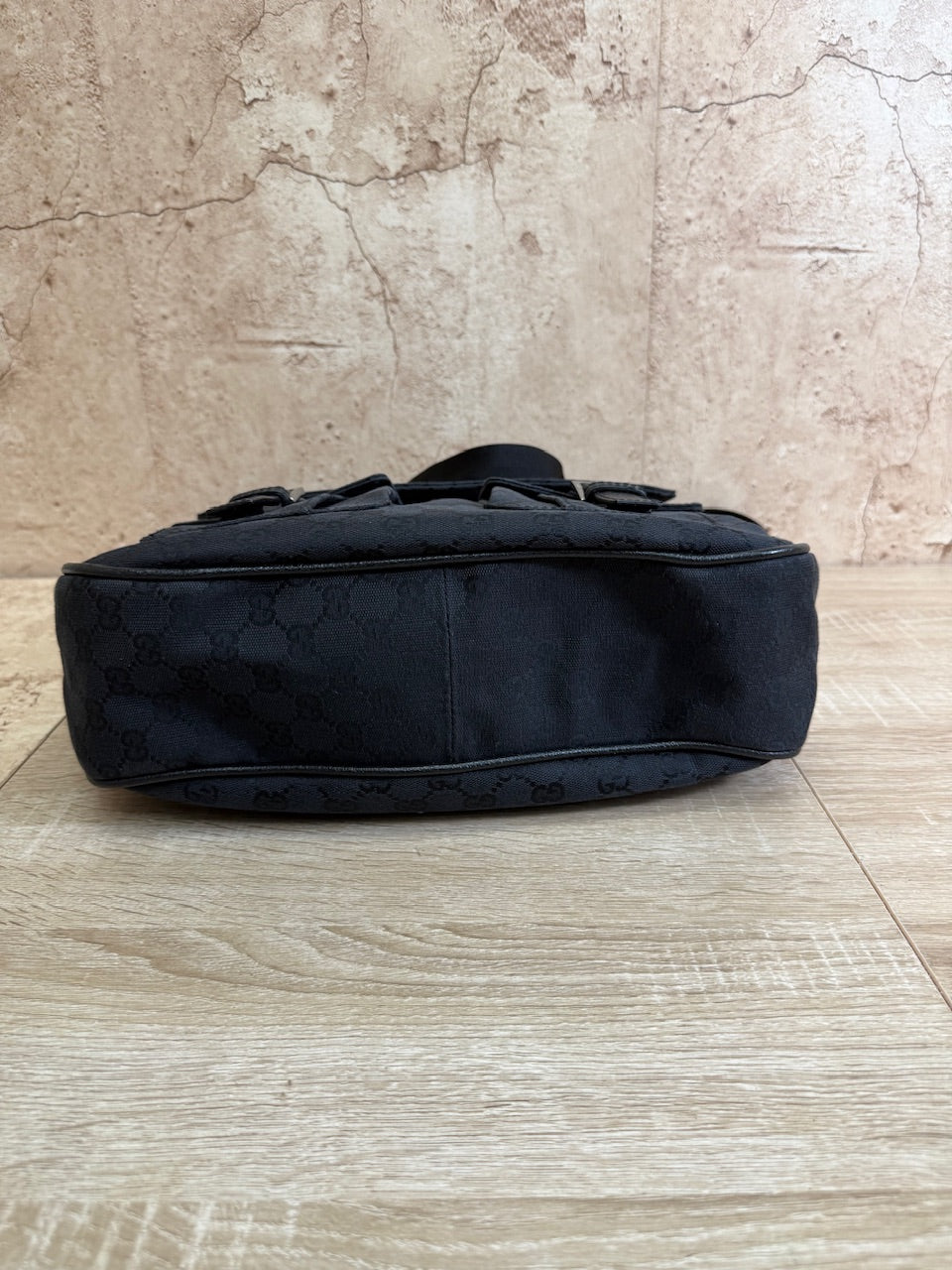 Gucci GG Black Canvas Messenger Bag