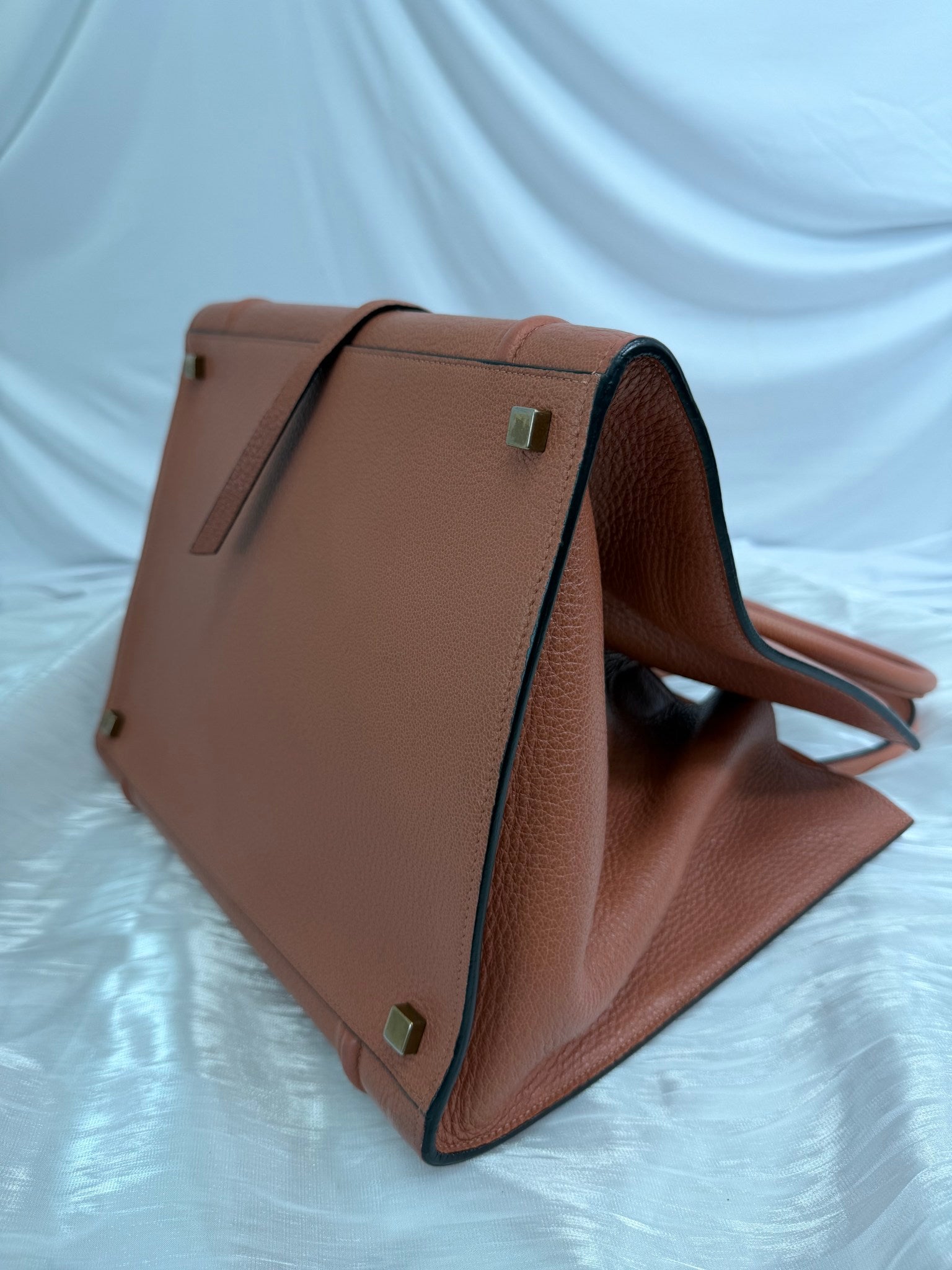 Celine Terracotta Pink Leather Medium Phantom Luggage Tote