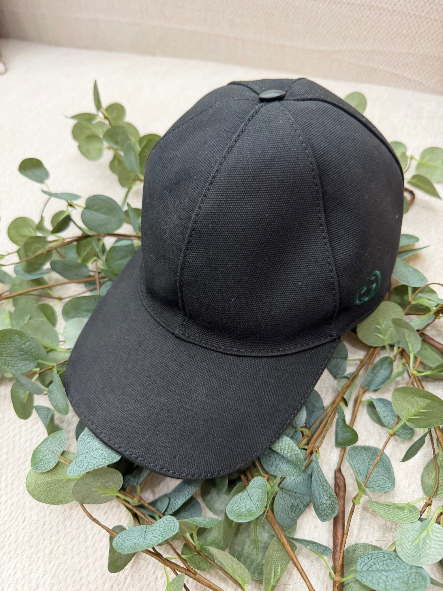 Gucci Black Sherry Line Baseball Cap