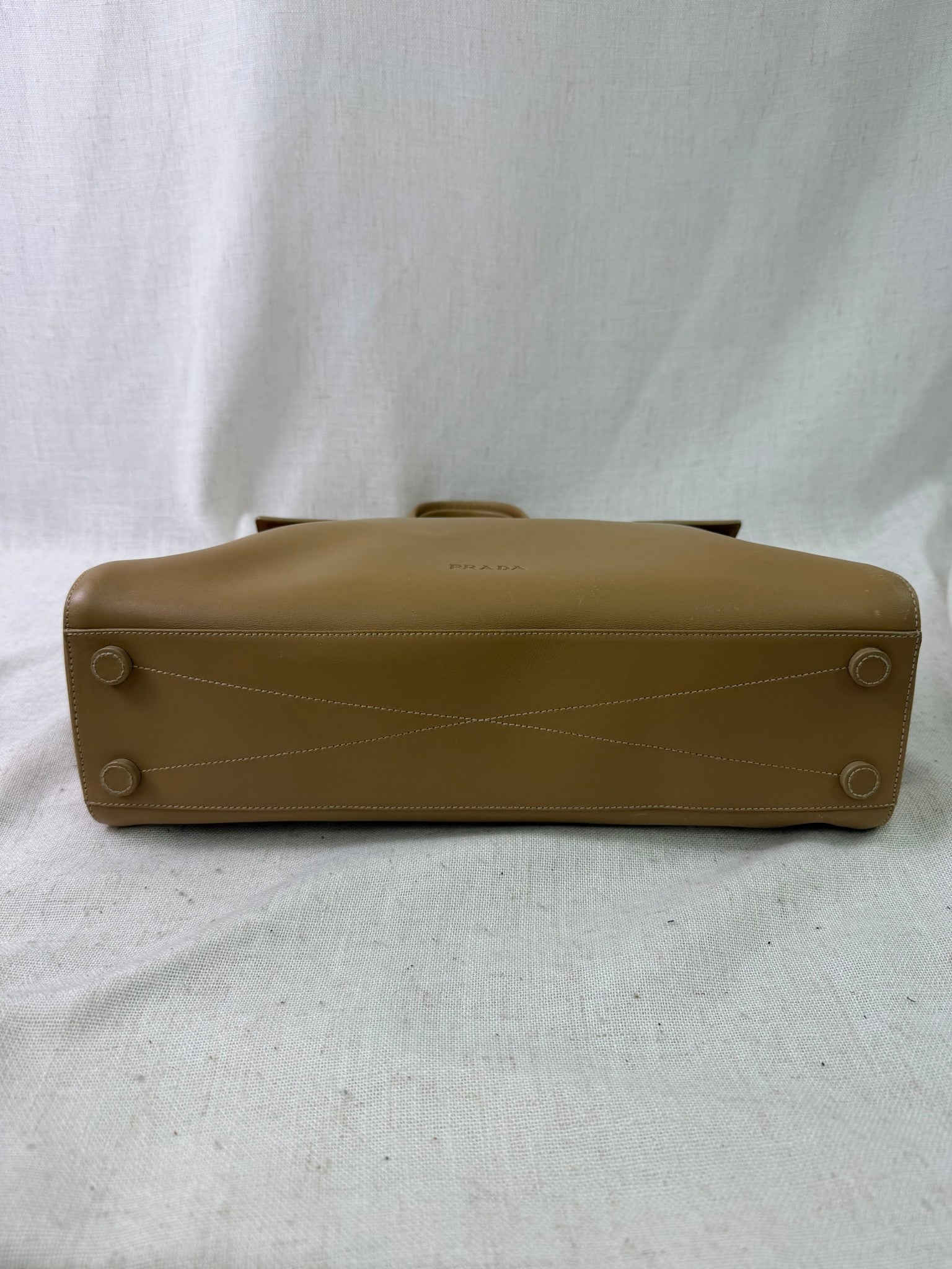 Prada Tan Leather Tote Bag