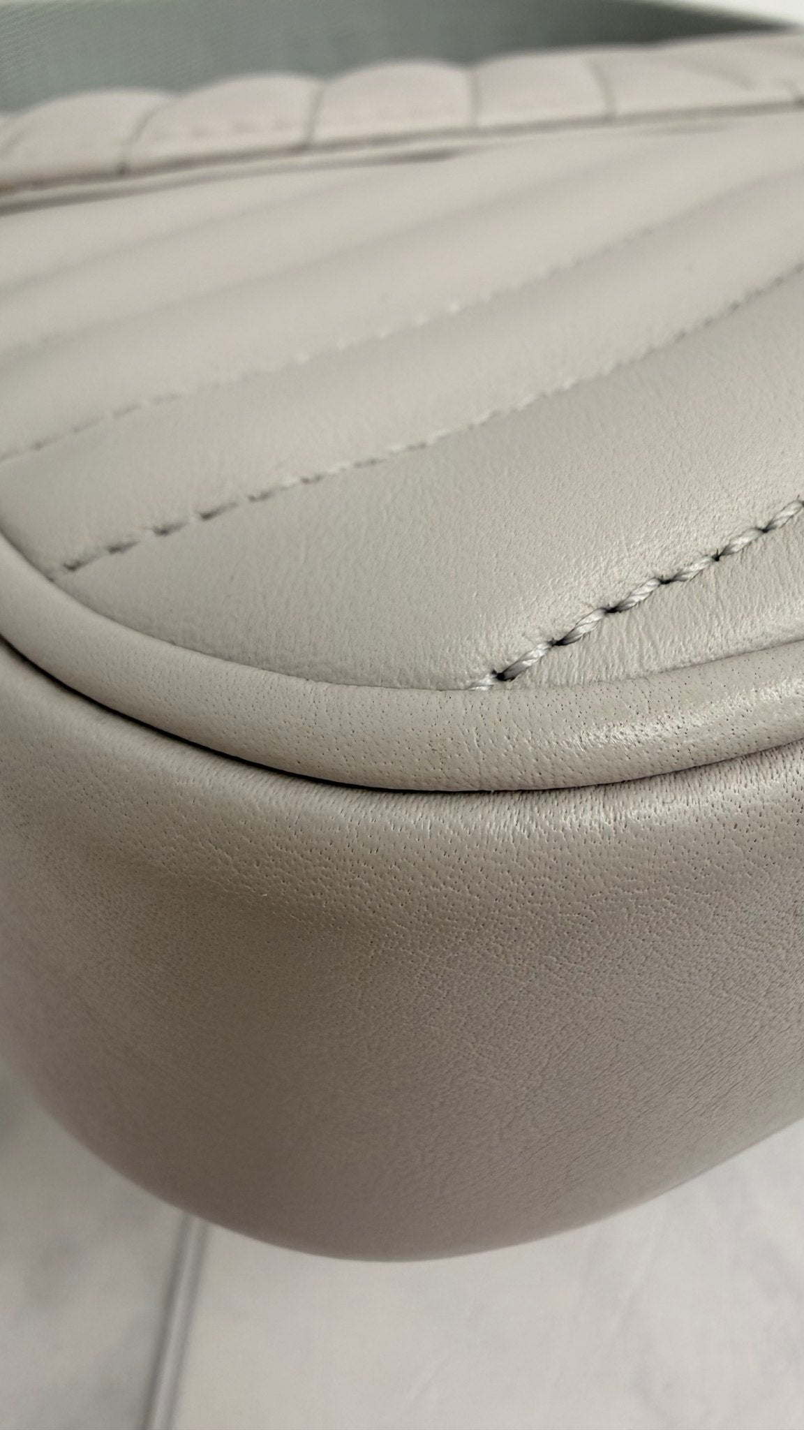 Louis Vuitton Grey Chevron Calfskin New Wave Chain Bag