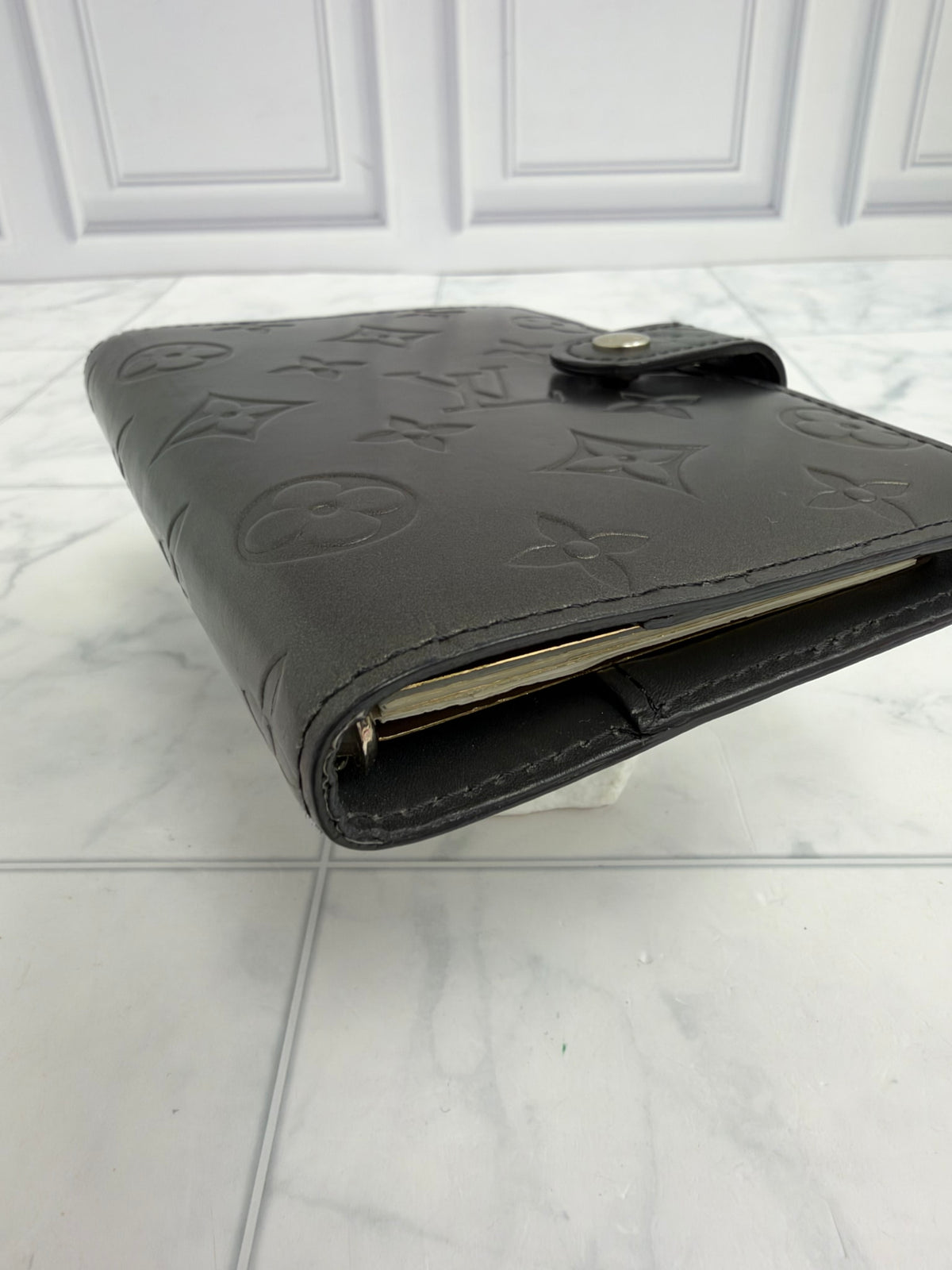 Louis Vuitton Grey Monogram Mat Agenda Cover PM