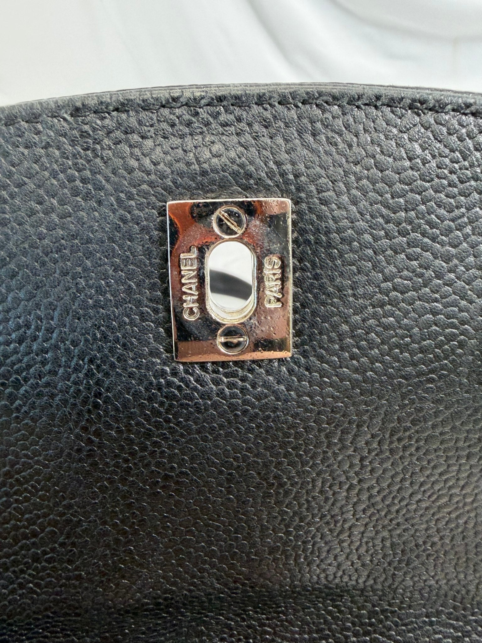 Chanel Black Caviar CC Backpack