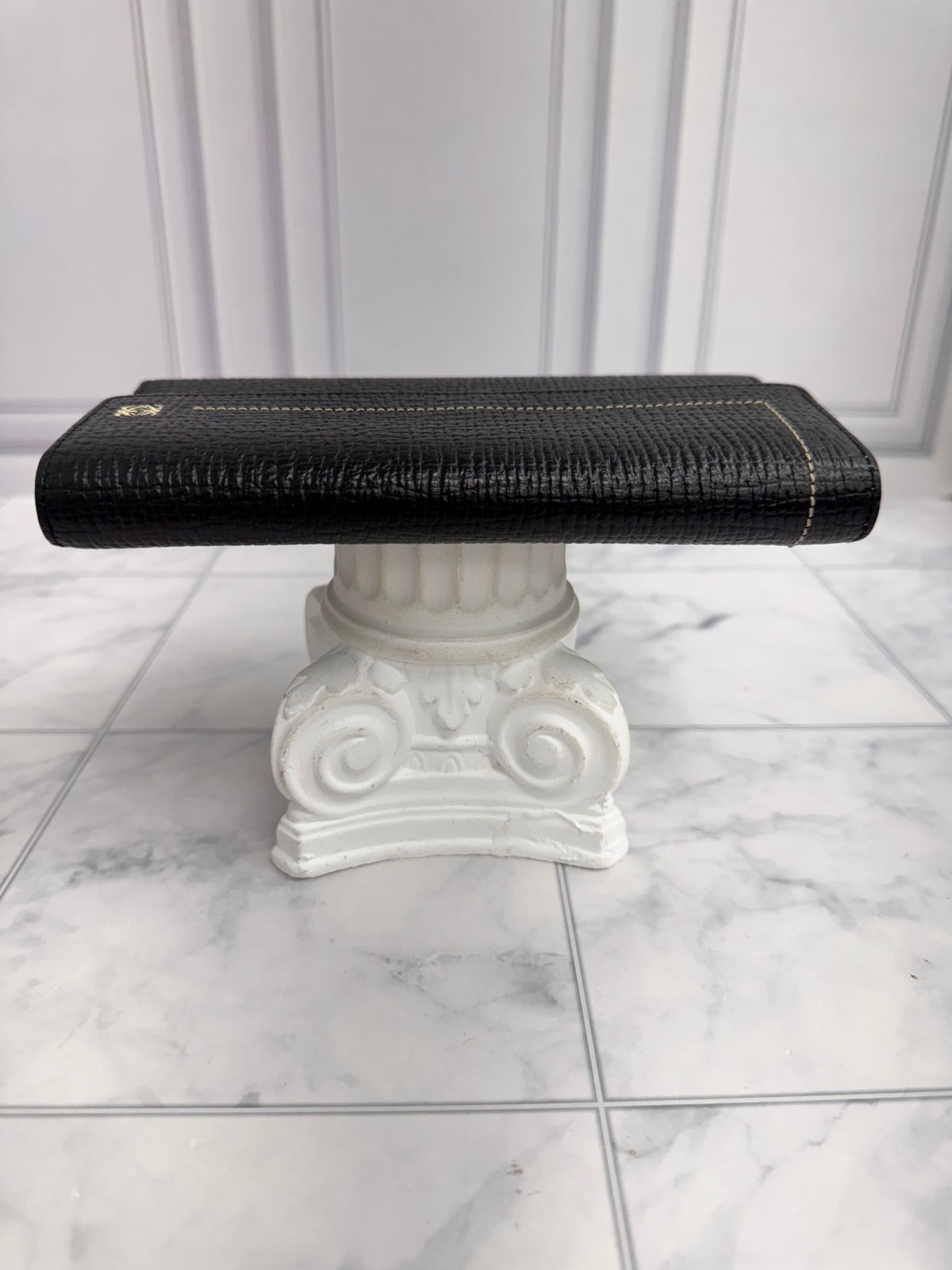 Loewe Black Grained Leather Long Wallet